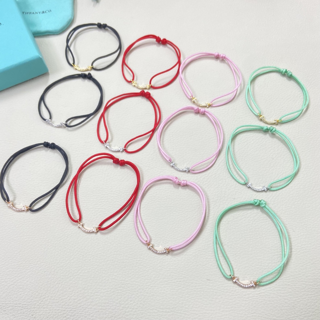 NO:105896,Tiffany bracelet New product mini smiley rope with diamond gold platinum champagne gold, jewelry boutique, tiffany, gold19860909蒂芙尼手绳 新品迷你带钻笑脸绳子 黄金 白金 香槟金,饰品精品,tiffany,gold,Jewelry