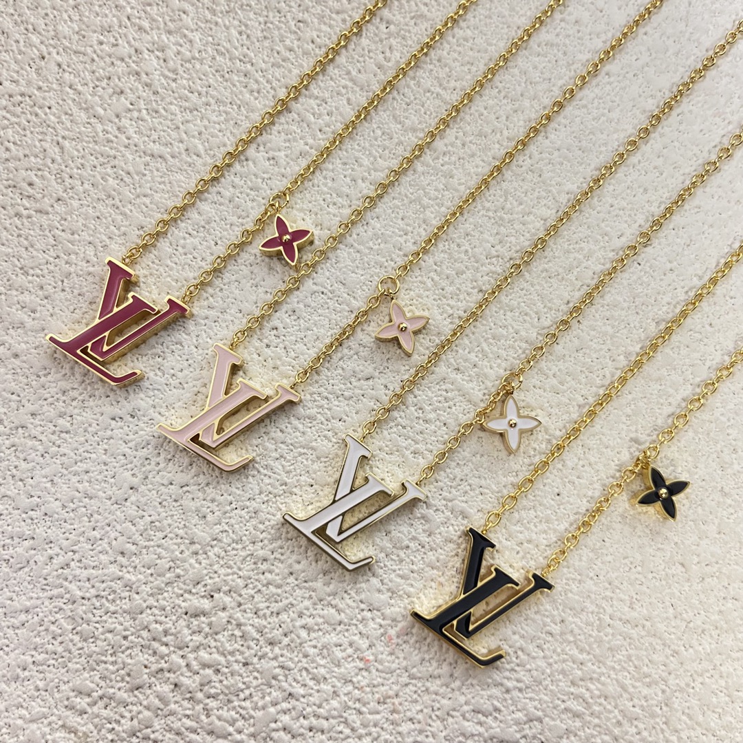 NO:580813,LV necklace new enamel letter necklace, LV necklace, louis vuitton, necklace19860909LV项链 新品珐琅字母项链,Lv项链,louis vuitton,necklace,Jewelry