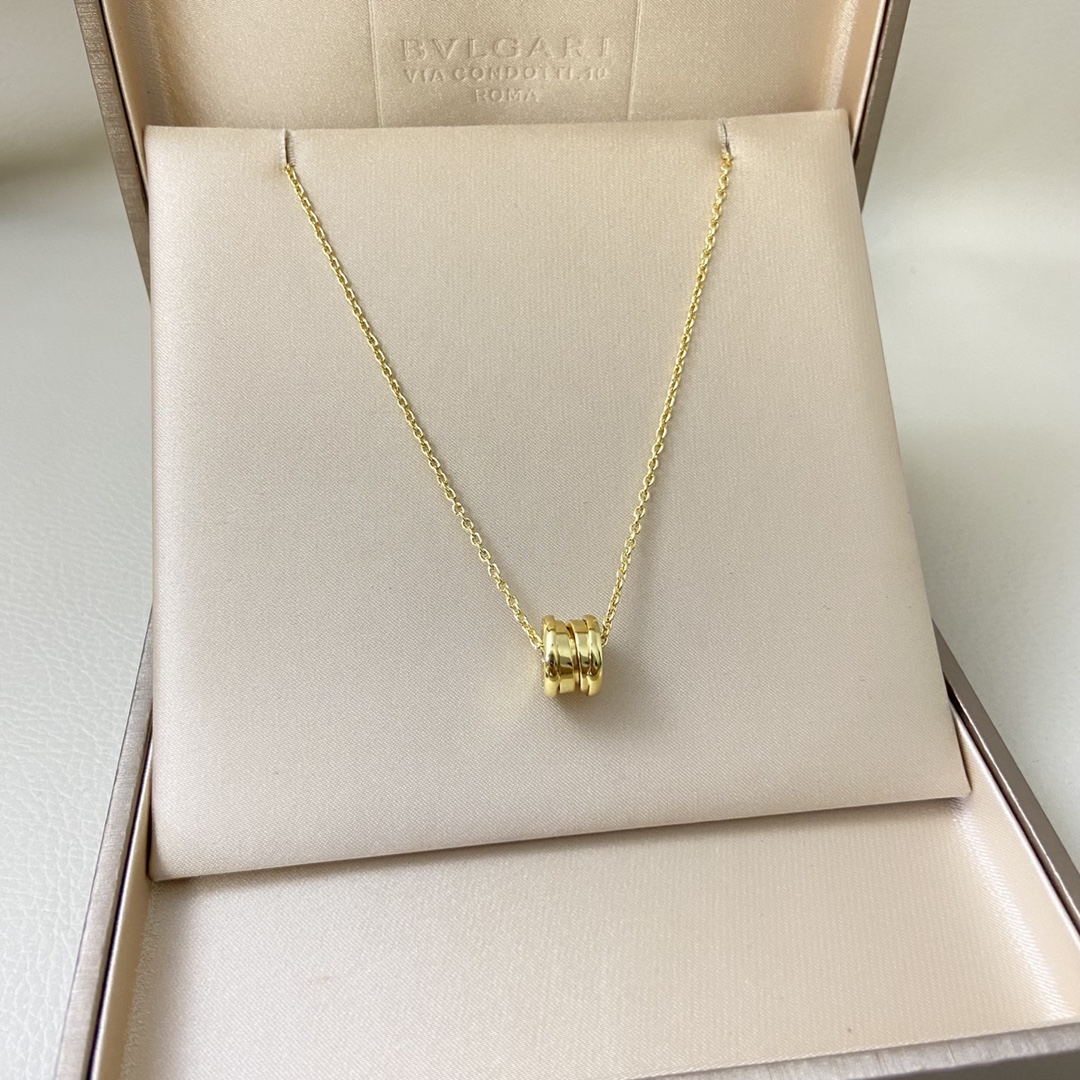 👑宝格丽项链 新品迷你弹簧项链 玫瑰金 白金 黄金 