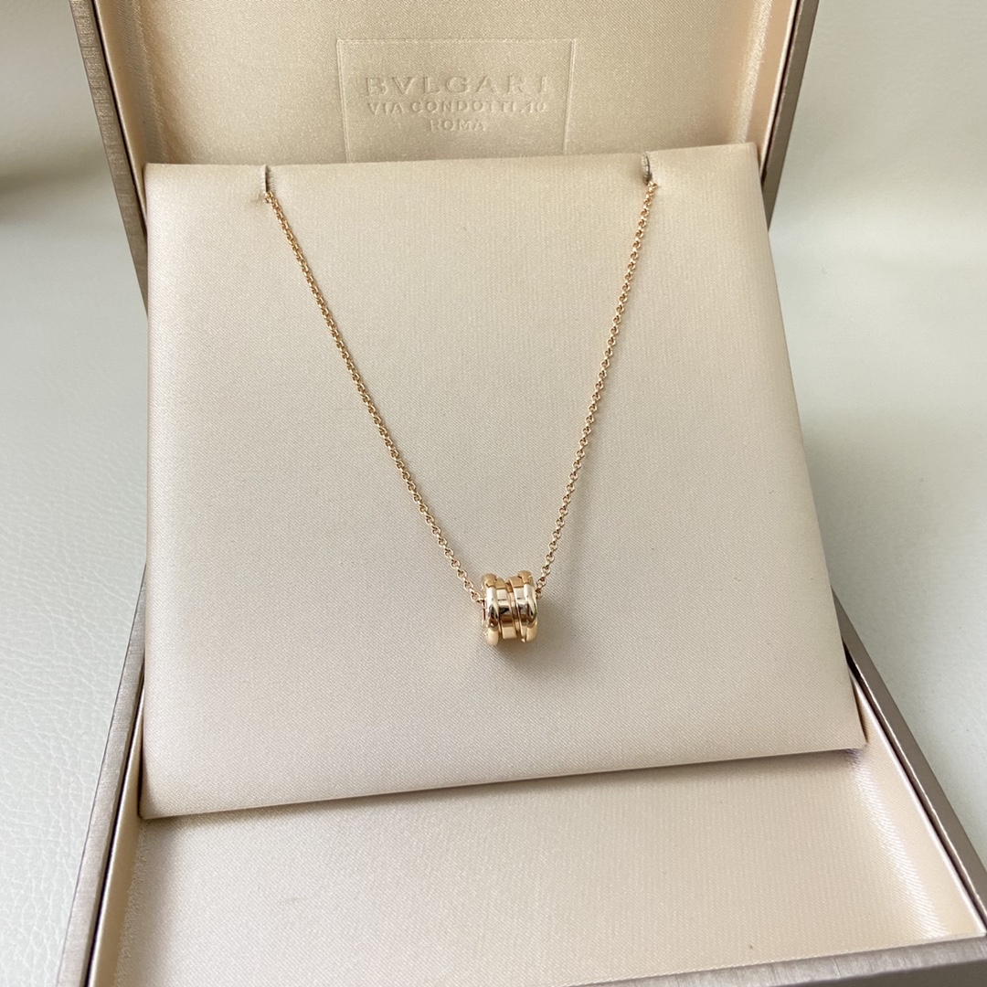 👑宝格丽项链 新品迷你弹簧项链 玫瑰金 白金 黄金 