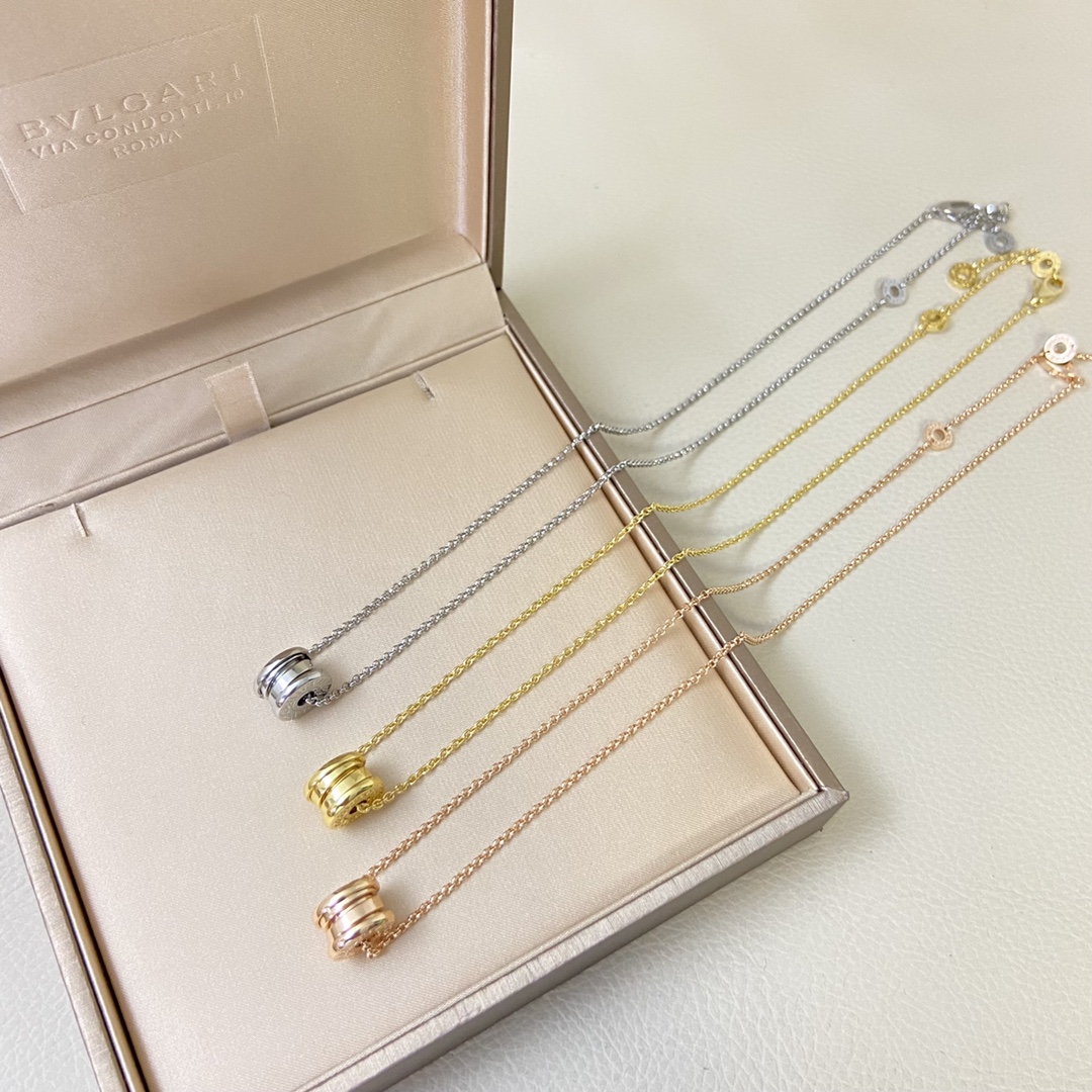 👑宝格丽项链 新品迷你弹簧项链 玫瑰金 白金 黄金 