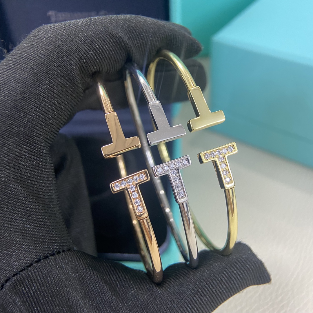 NO:558034,Tiffany bracelet new smooth diamond double T bracelet, jewelry boutique, tiffany, bracelet19860909蒂芙尼手镯 新品光面间钻双T手镯,饰品精品,tiffany,bracelet,Jewelry