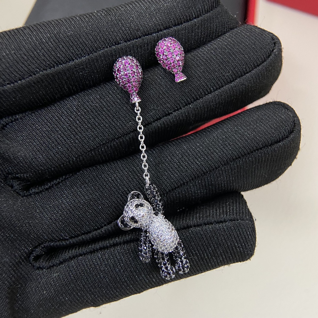 NO:580842,Kirin earrings QLEDX0002-086 new AB style balloon panda earrings, Kirin earrings, qeelin19860909麒麟耳吊 QLEDX0002-086新品AB款气球熊猫耳吊,麒麟耳钉,qeelin,Jewelry