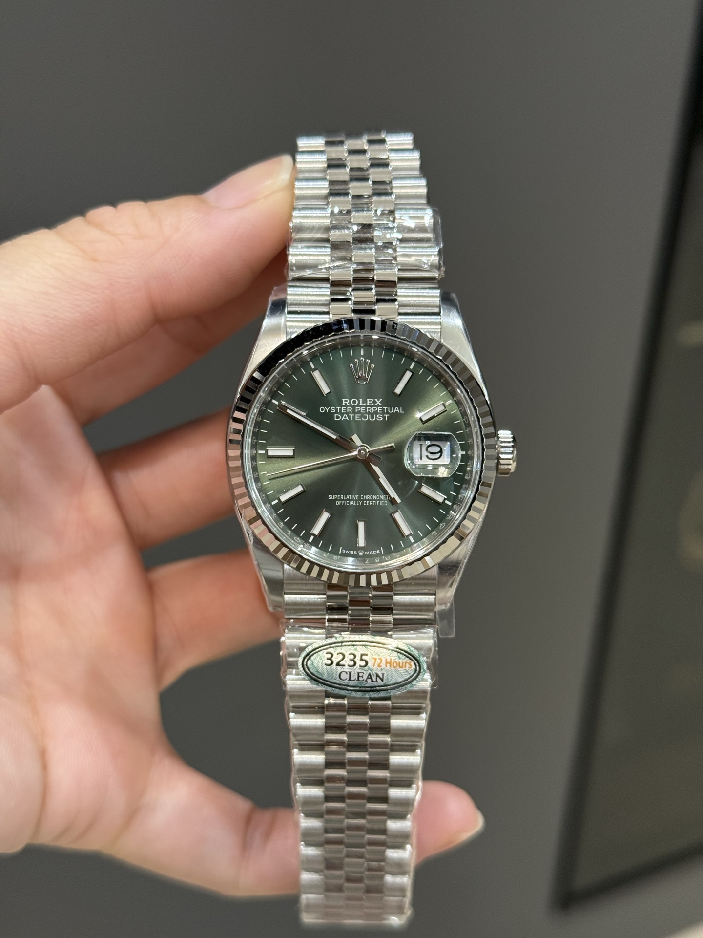 NO:392279,Clean Green Log 41mm 904L stainless steel fully automatic mechanical movement,19860909Clean绿日志41mm 904L精钢材质 全自动机械机芯,,Watch