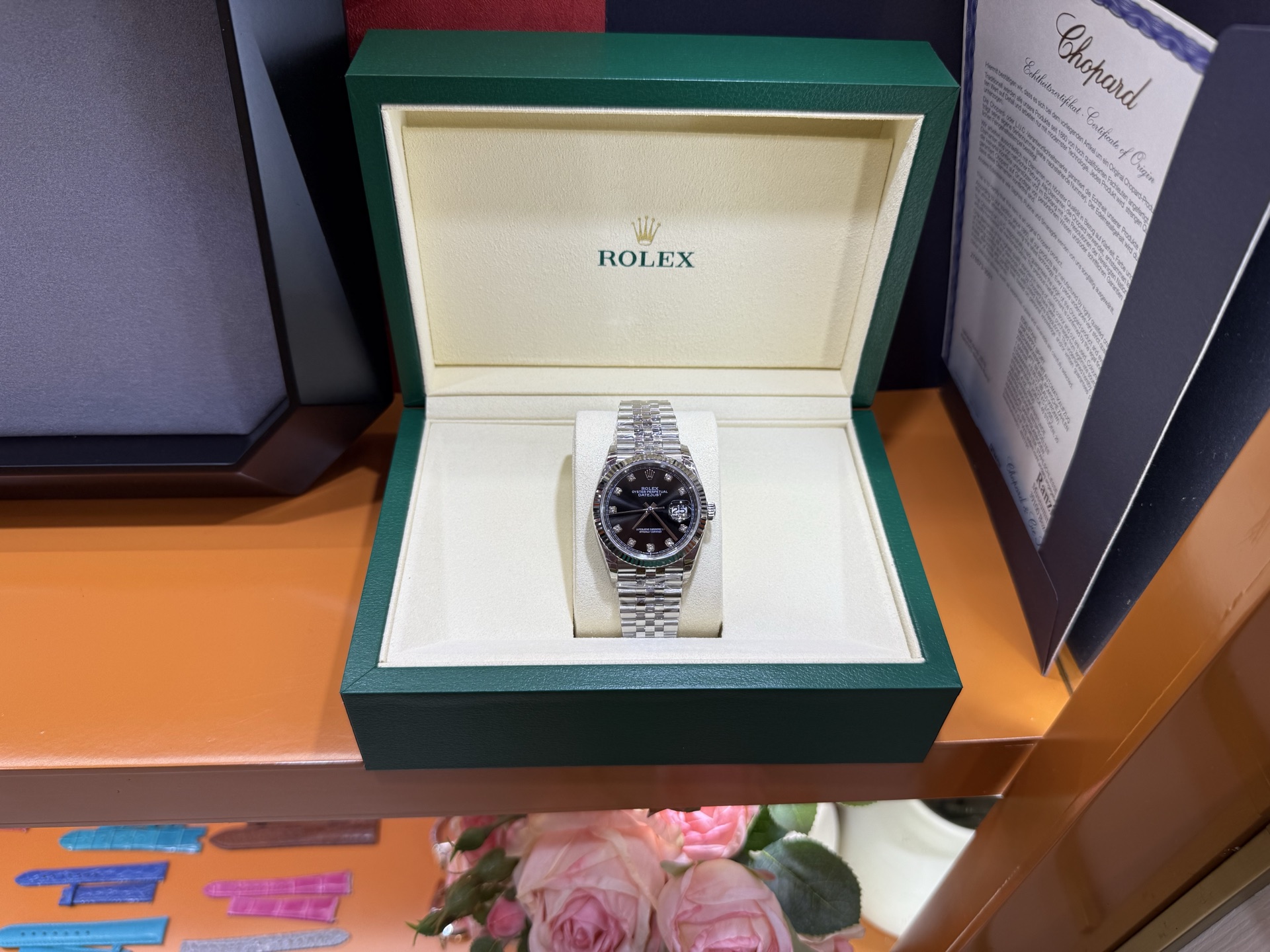 NO:385080,Black Diamond Log 36mm 904L stainless steel, fully automatic mechanical movement, standard once and for all!  ,19860909黑钻日志 36mm 904L精钢材质 全自动机械机芯 一劳永逸的标配！,,Watch