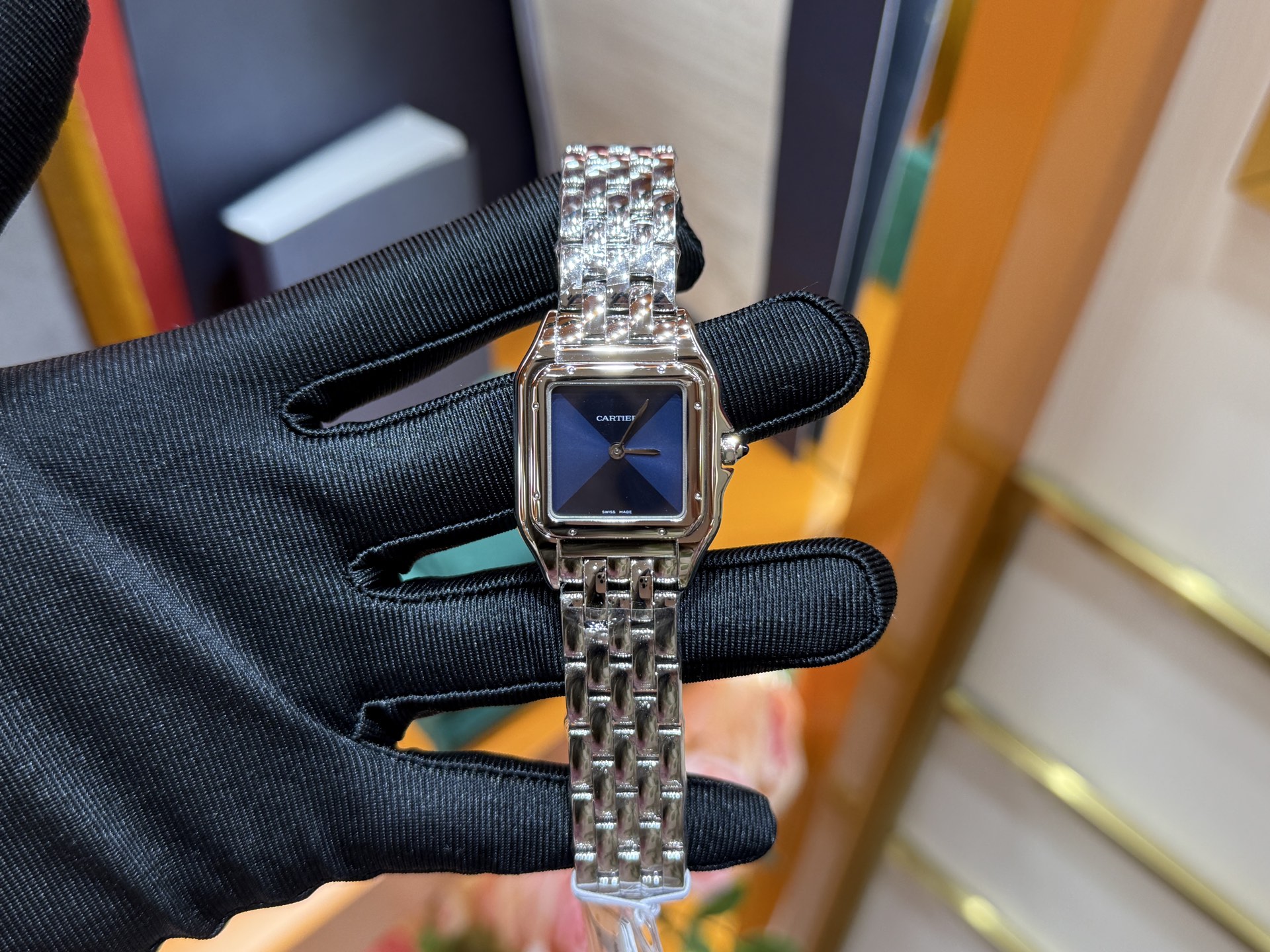 NO:946743,Cartier little cheetah new blue plate,cartier19860909卡地亚小猎豹新款蓝盘,,cartier,Watch