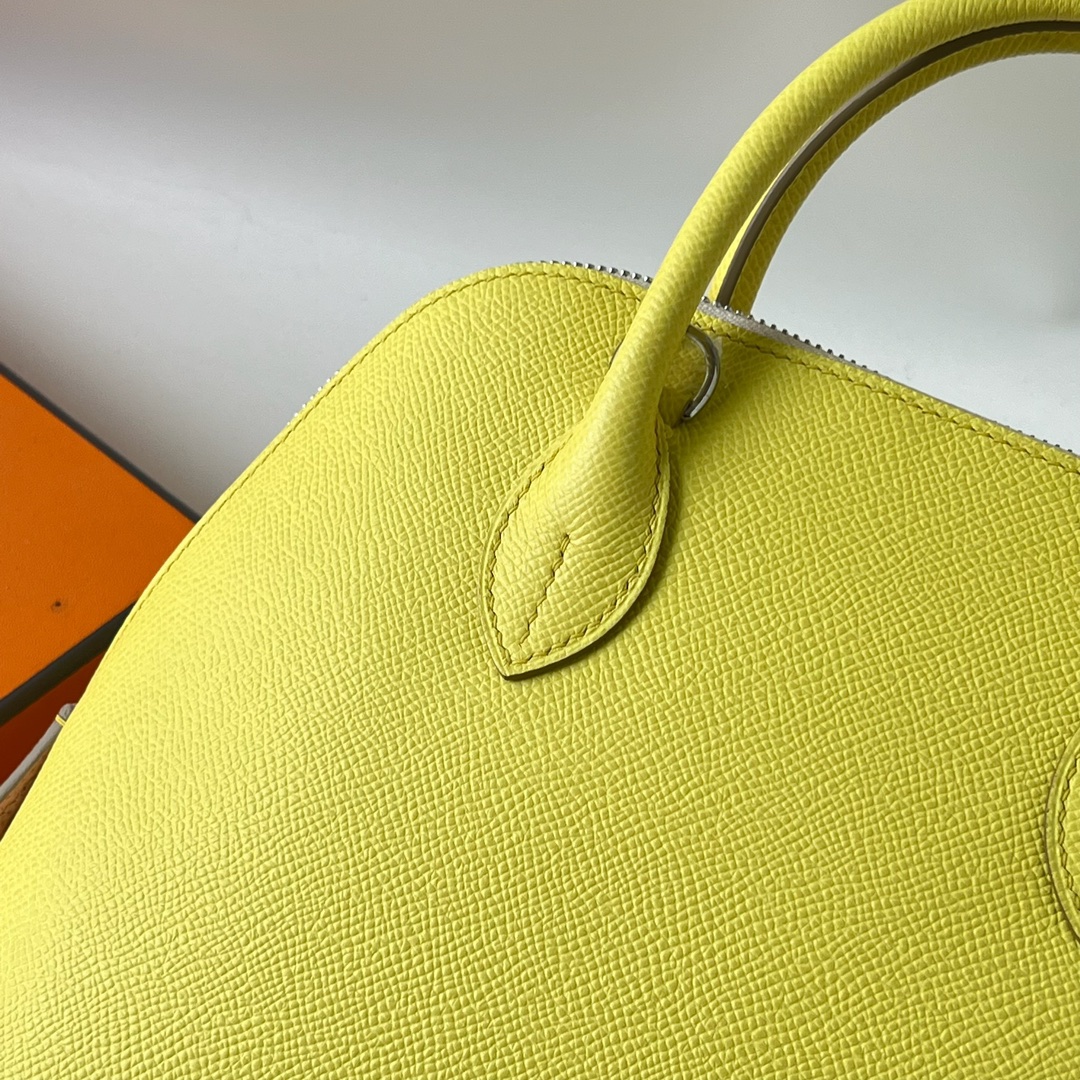 Bolide 25cm Epsom Lemon Yellow Handbag with Silver Hardware 4 i1700033872 894 2
