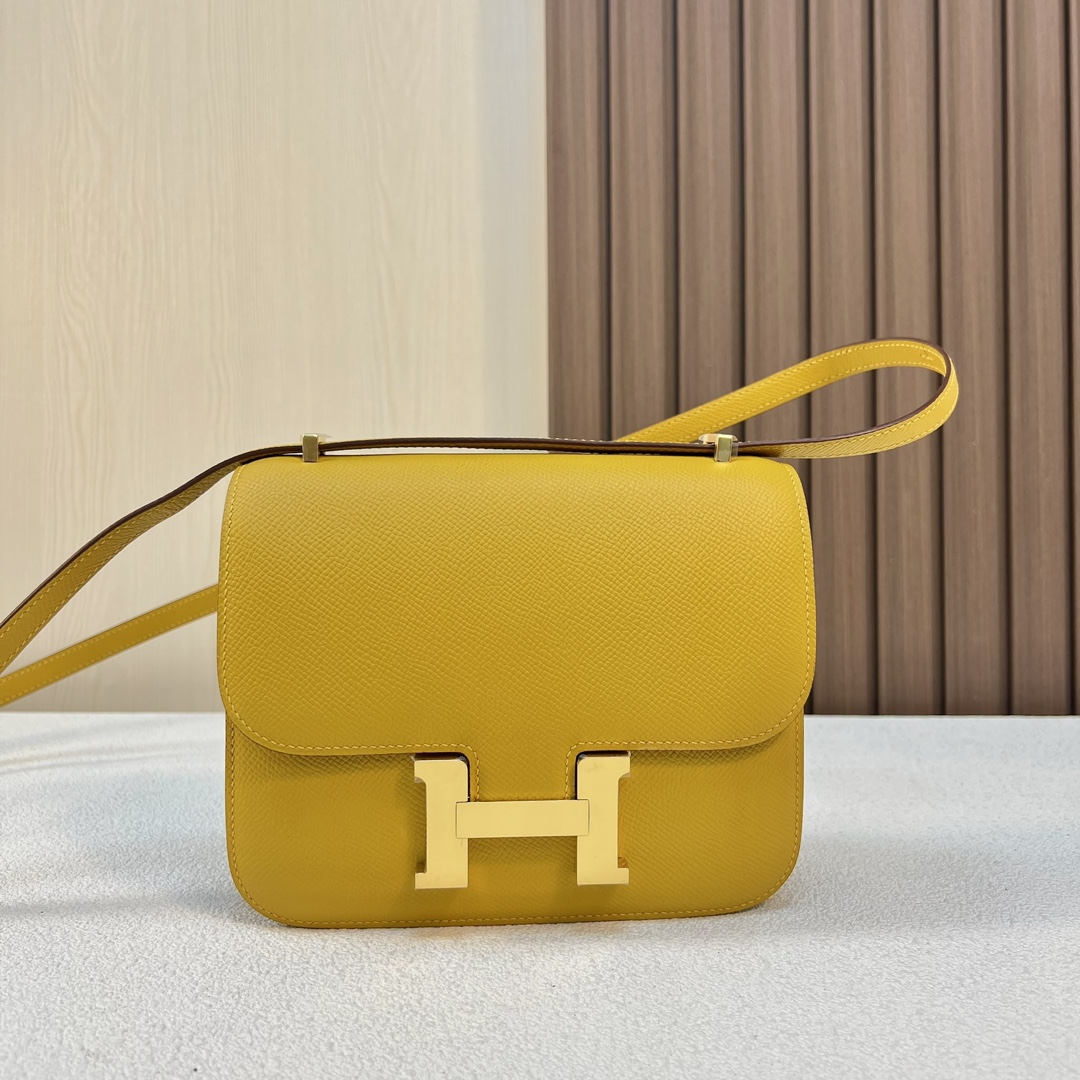 NO:919438,Constance 19cm Esom 9D amber yellow gold buckle first-class craftsmanship wax thread sewing Ghw Stock, Hermes, hermes, Hermes,19860909Constance 19cm Esom 9D琥珀黄 金扣 一级工艺 手工蜡线缝 Ghw Stock,爱马仕,hermes,Hermes,,Bag