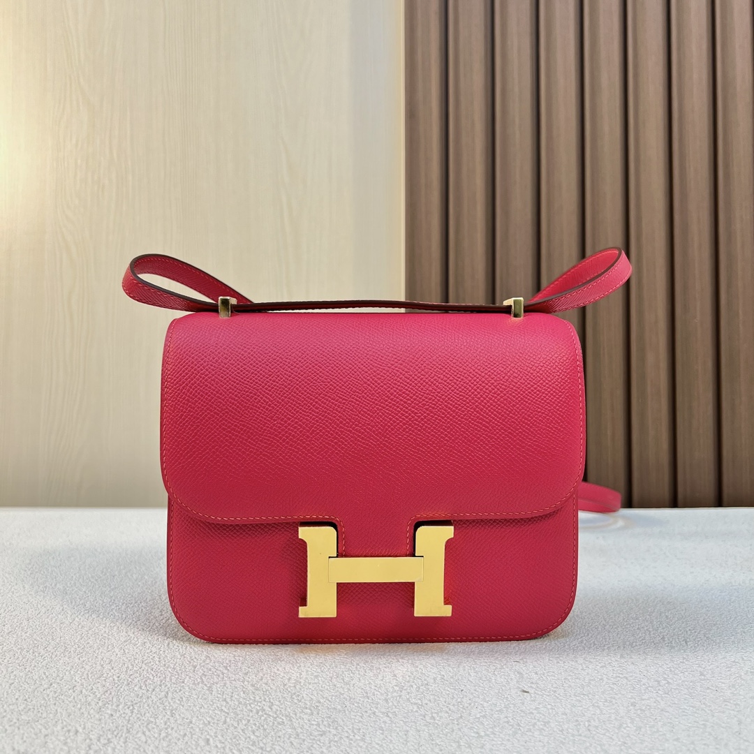 NO:919442,Constance 19cm Esom I6 ultimate pink gold buckle first-class craftsmanship wax thread sewing Ghw customization, Hermes, hermes, Hermes,19860909Constance 19cm Esom I6极致粉 金扣 一级工艺 手工蜡线缝 Ghw 定制,爱马仕,hermes,Hermes,,Bag