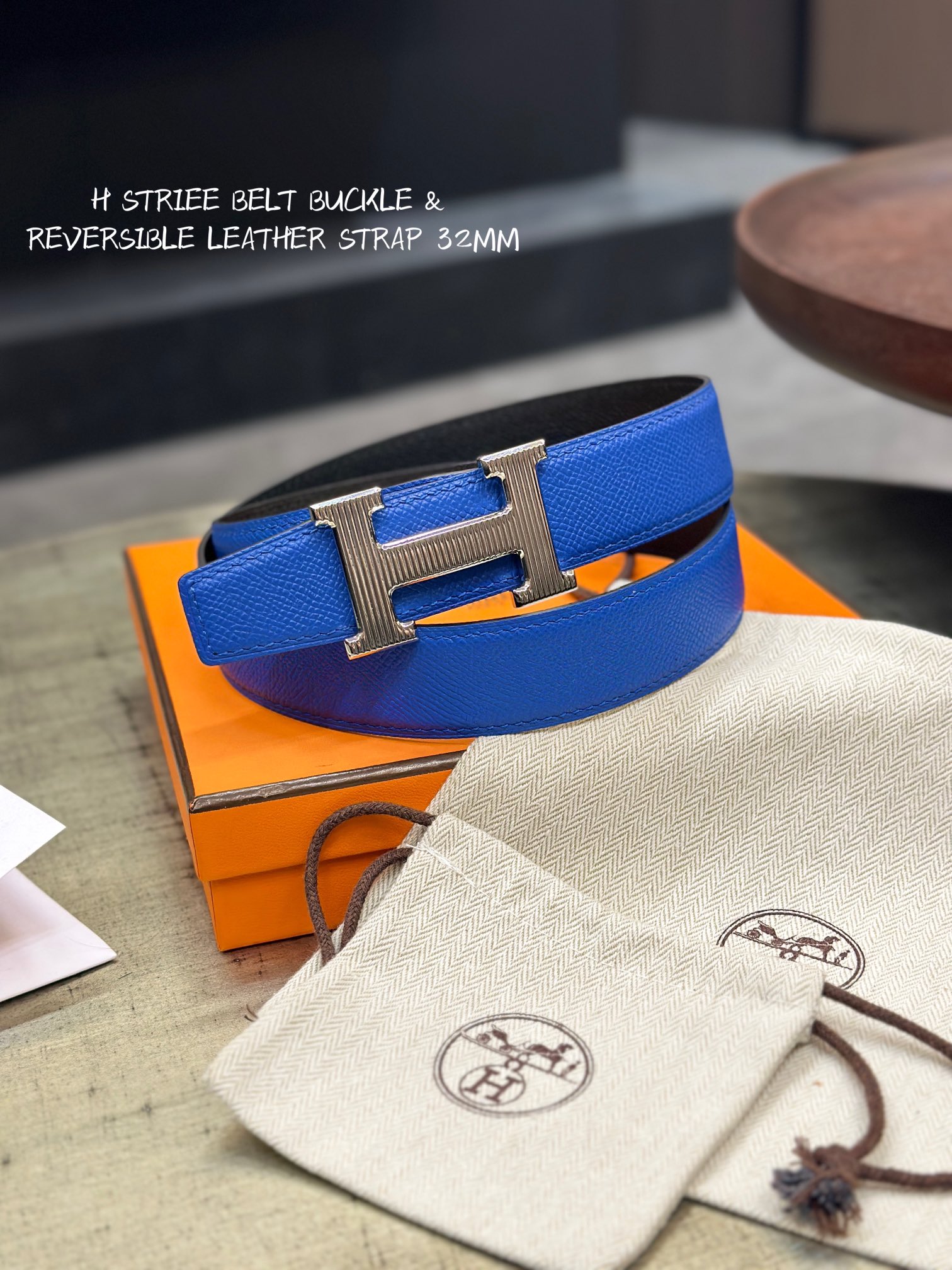 [Hermès Belts]Hermès button head can be detachable and flipped with double-sid