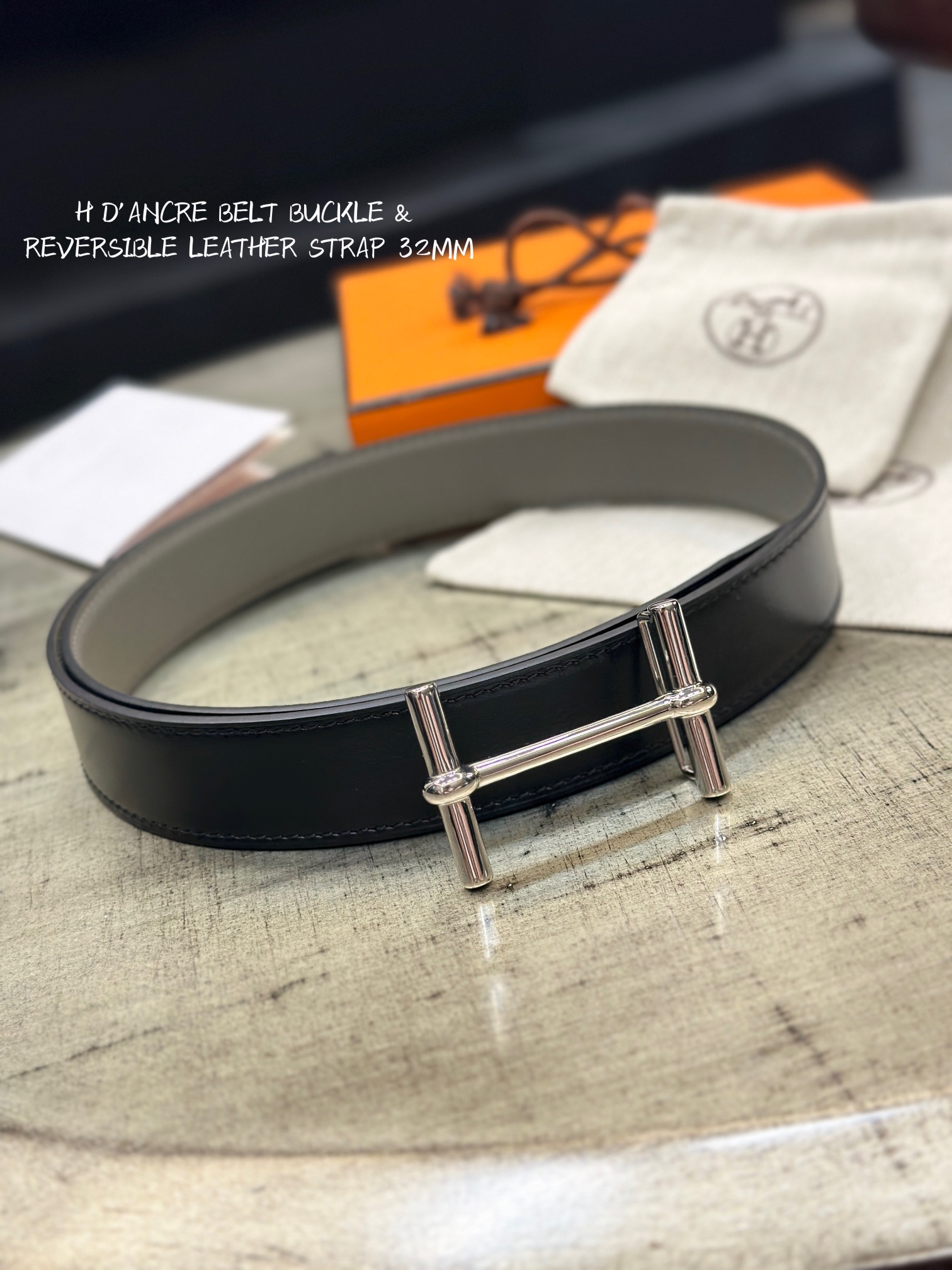 [Hermès Belts]Hermès button head can be detachable and flipped with double-sid