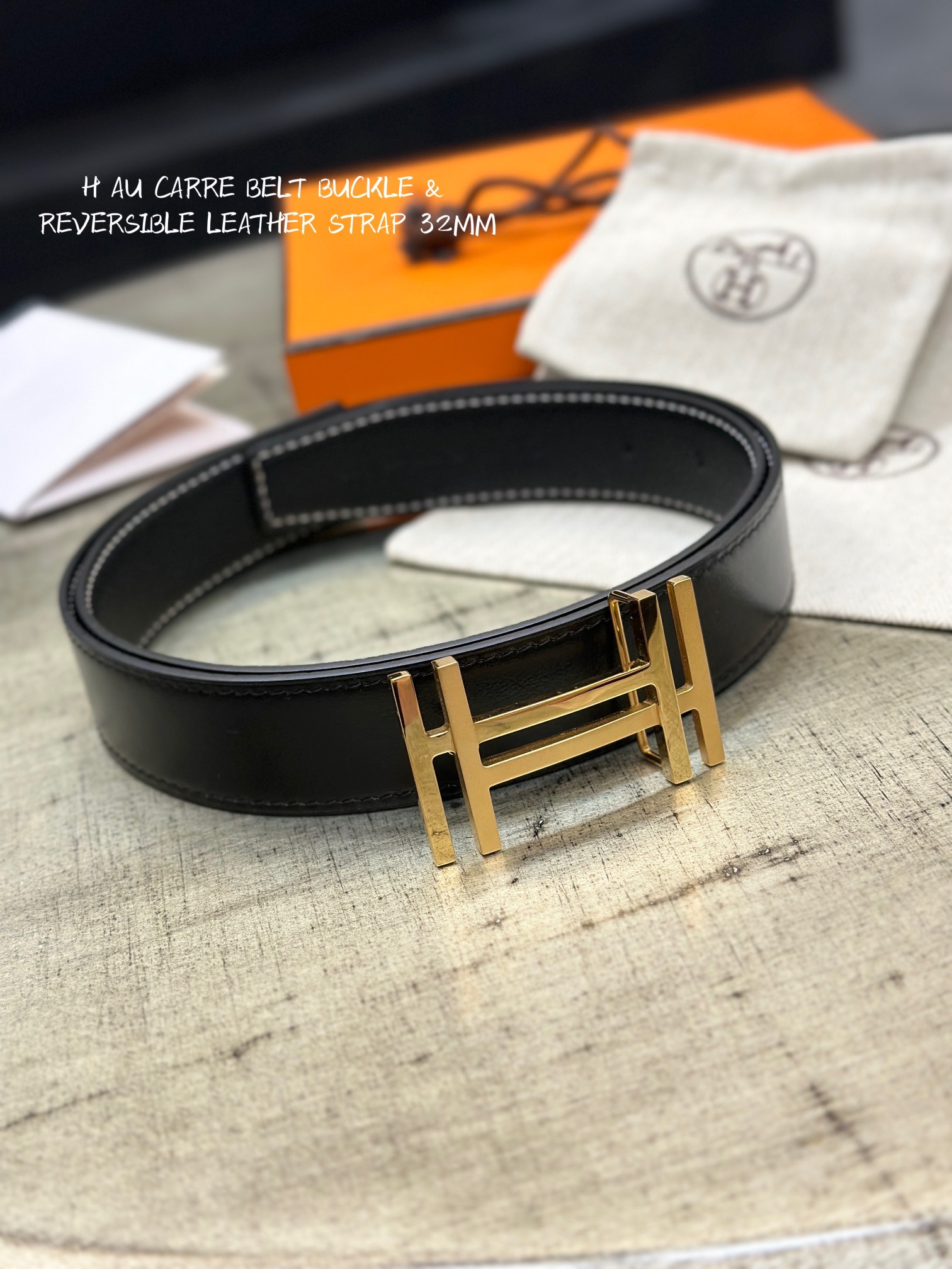 [Hermès Belts]Hermès button head can be detachable and flipped with double-sid