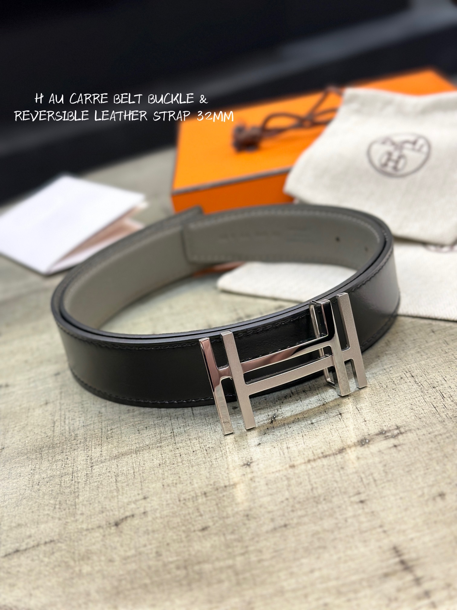 [Hermès Belts]Hermès button head can be detachable and flipped with double-sid