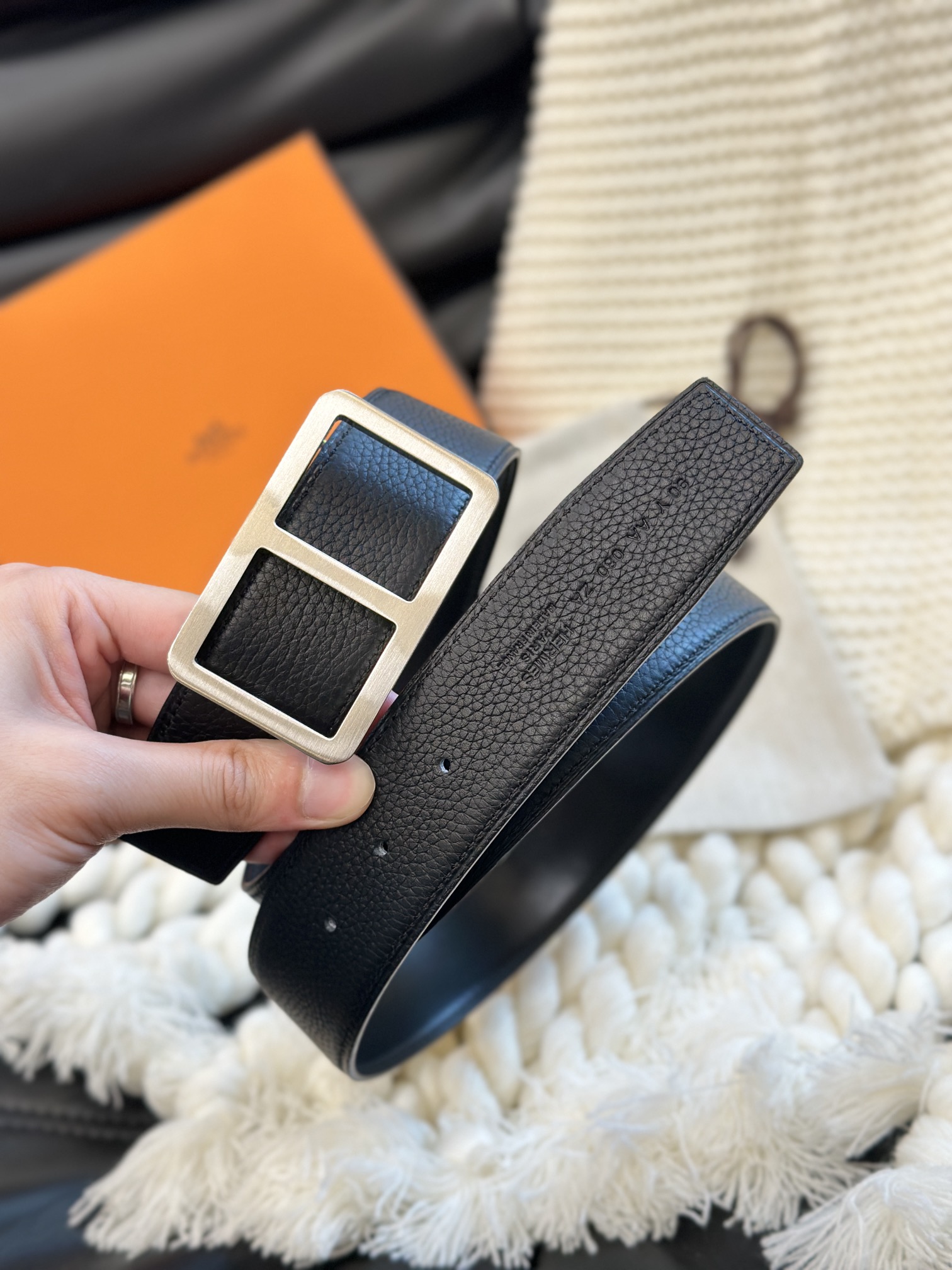 [Hermès Belts]Hermes original custom double-sided high-quality top-layer cowhi