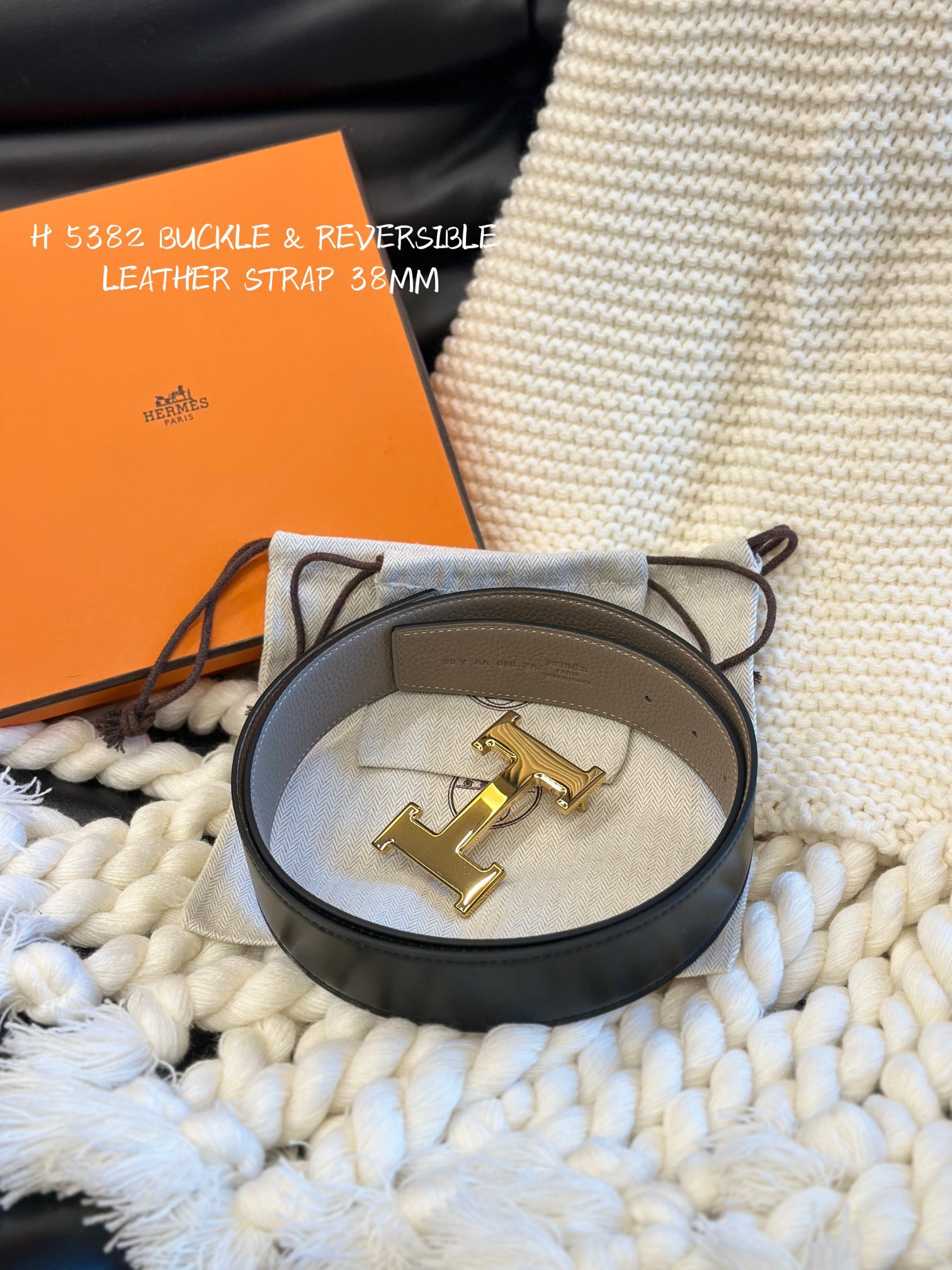 H 5382 BUCKLE & REVERSIBLE LEATHER STRAMM
