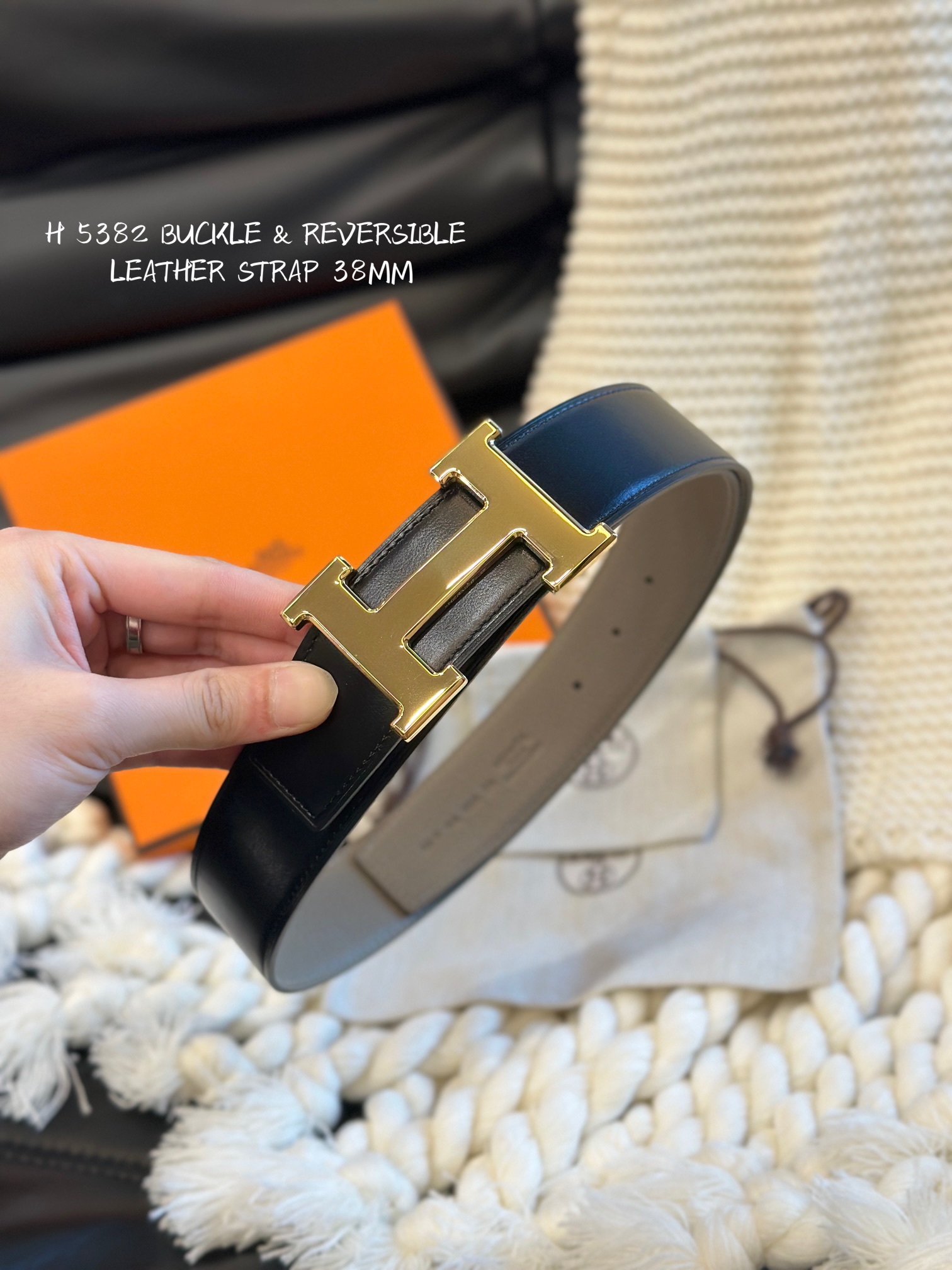 H 5382 BUCKLE & REVERSIBLE LEATHER STRAMM