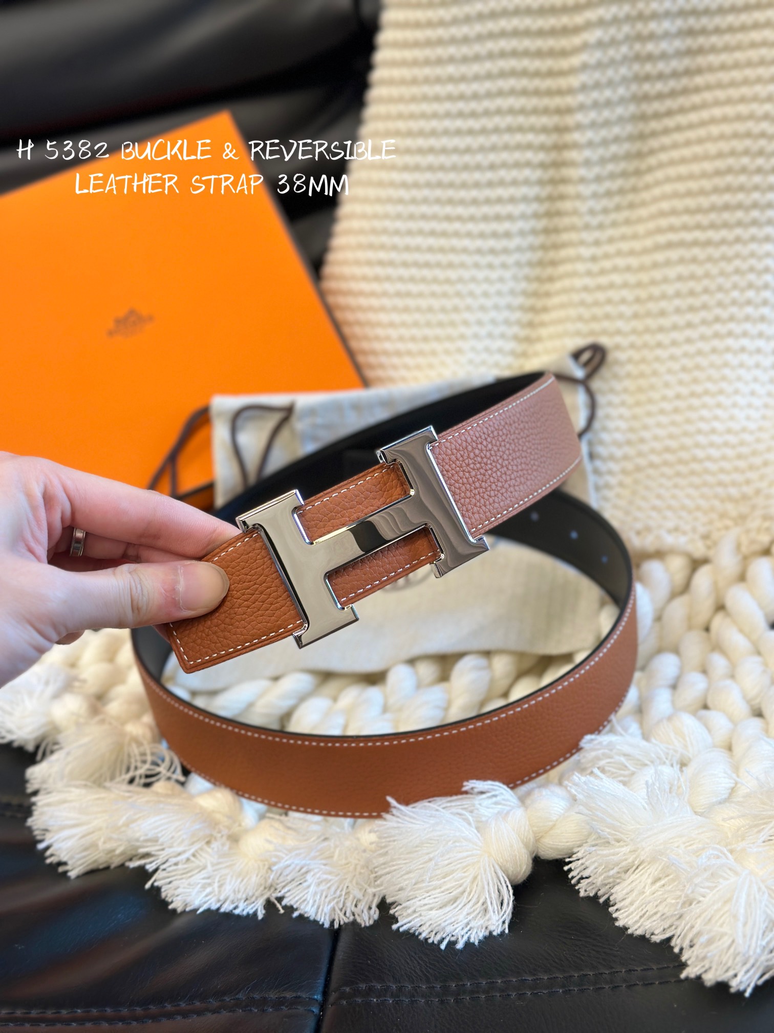 H 5382 BUCKLE & REVERSIBLE LEATHER STRAMM