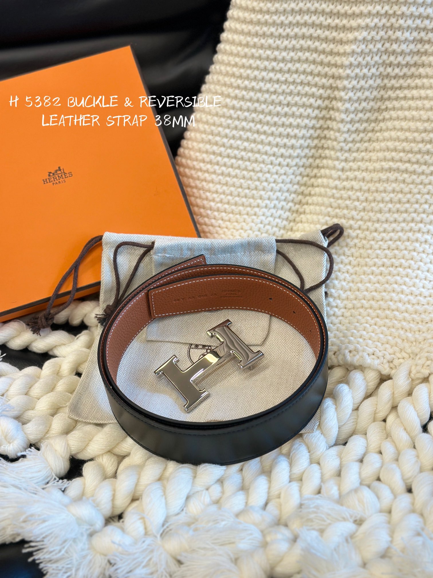 H 5382 BUCKLE & REVERSIBLE LEATHER STRAMM