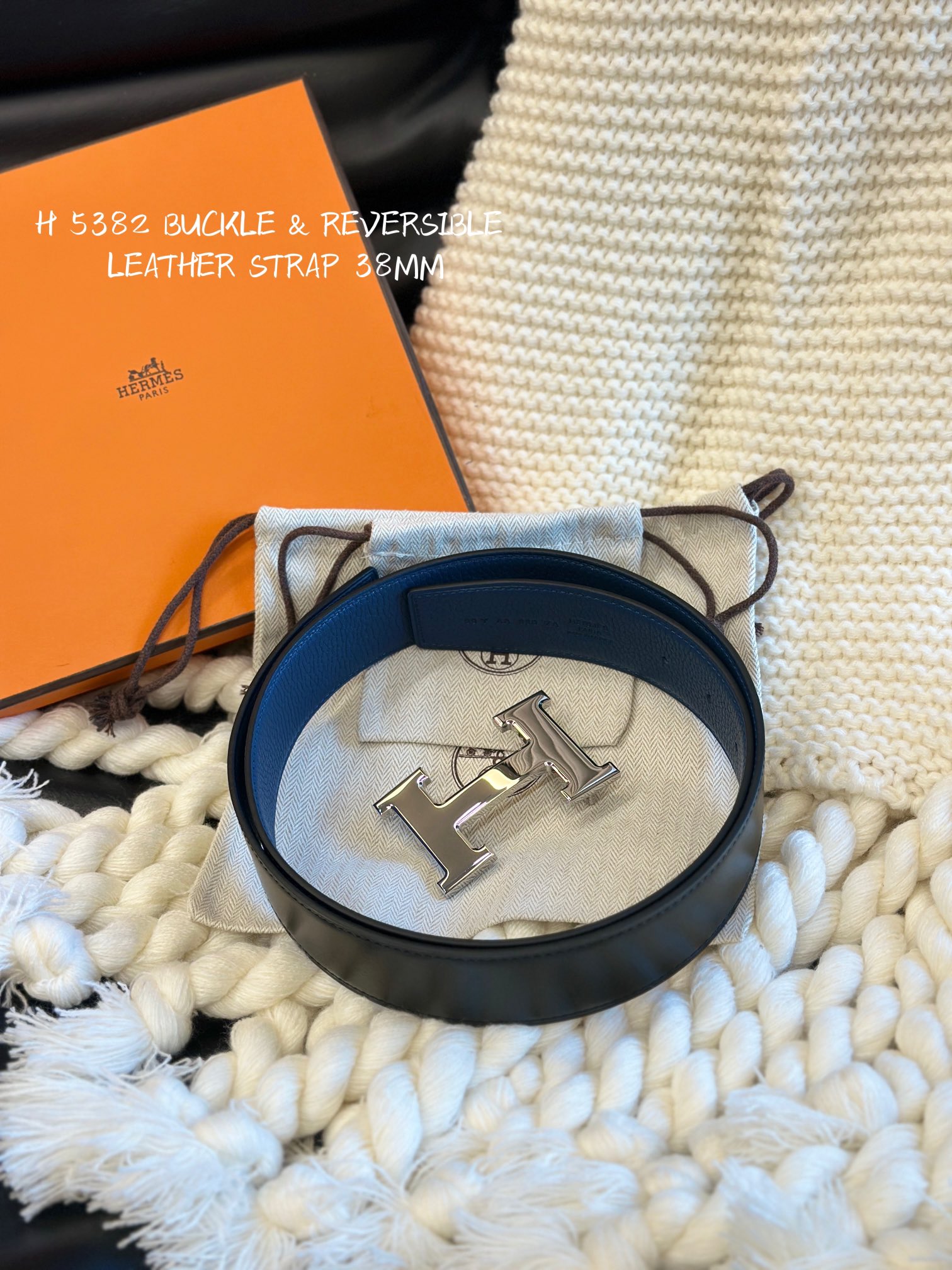 H 5382 BUCKLE & REVERSIBLE LEATHER STRAMM