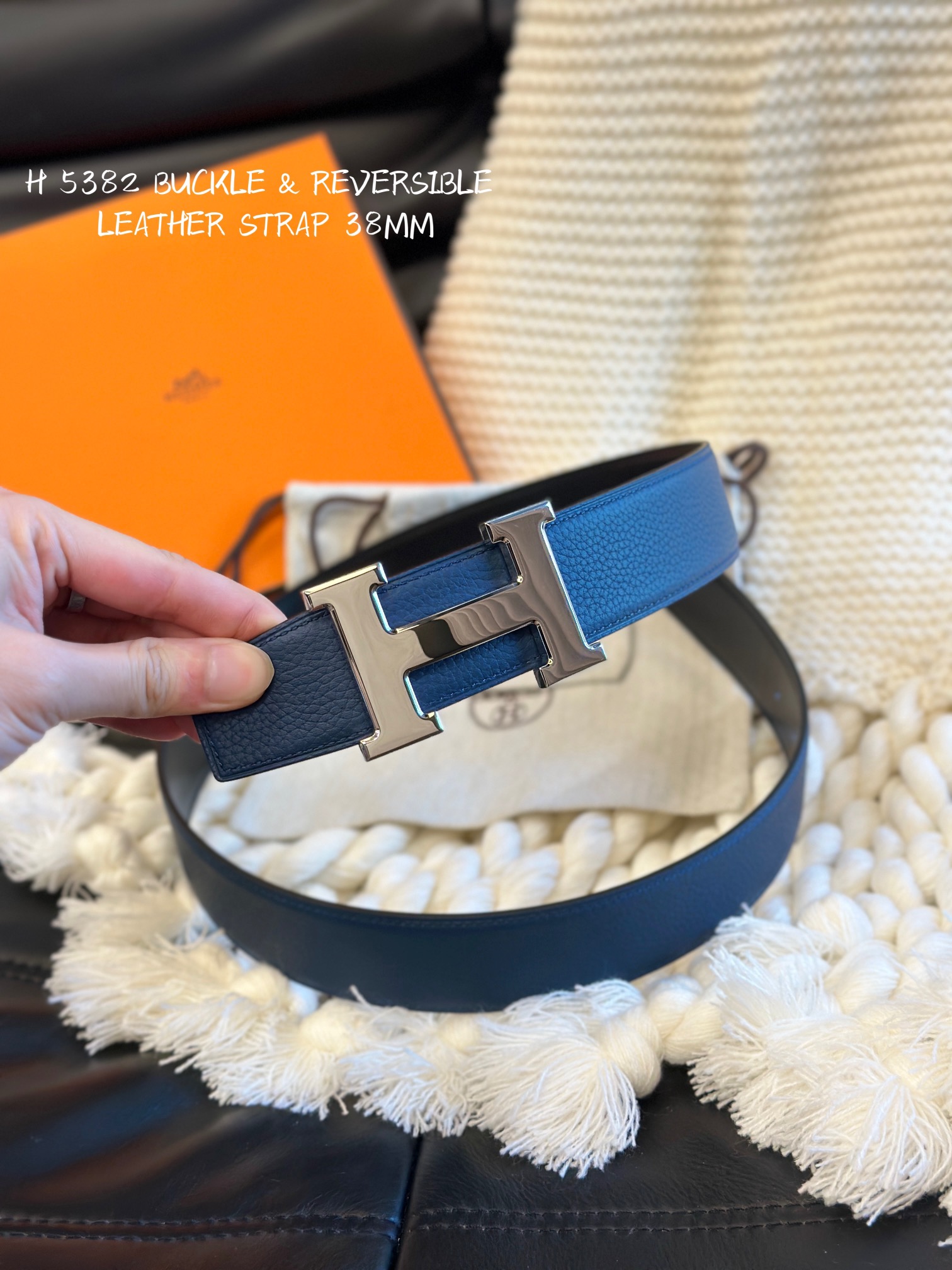 H 5382 BUCKLE & REVERSIBLE LEATHER STRAMM