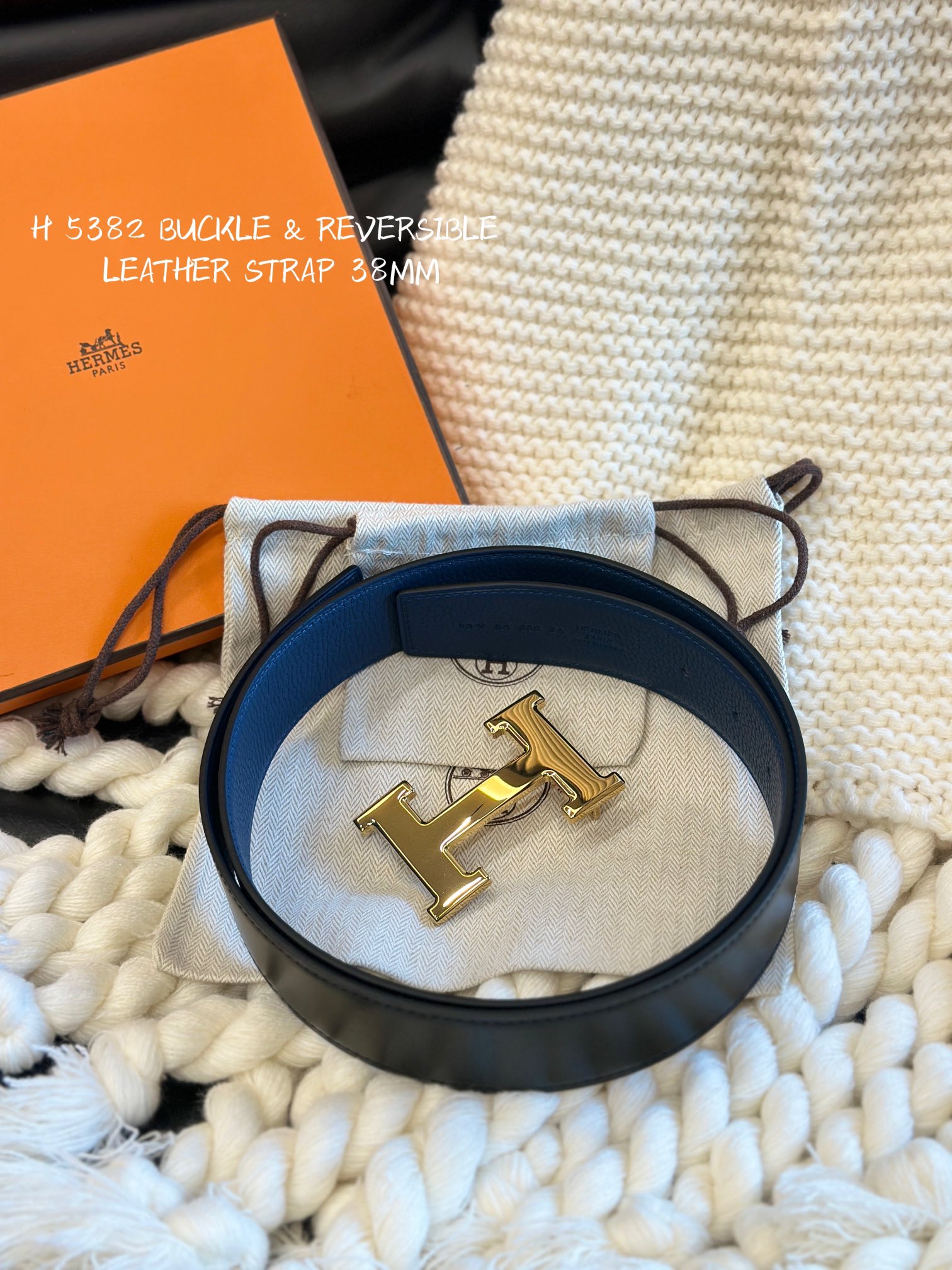 H 5382 BUCKLE & REVERSIBLE LEATHER STRAMM