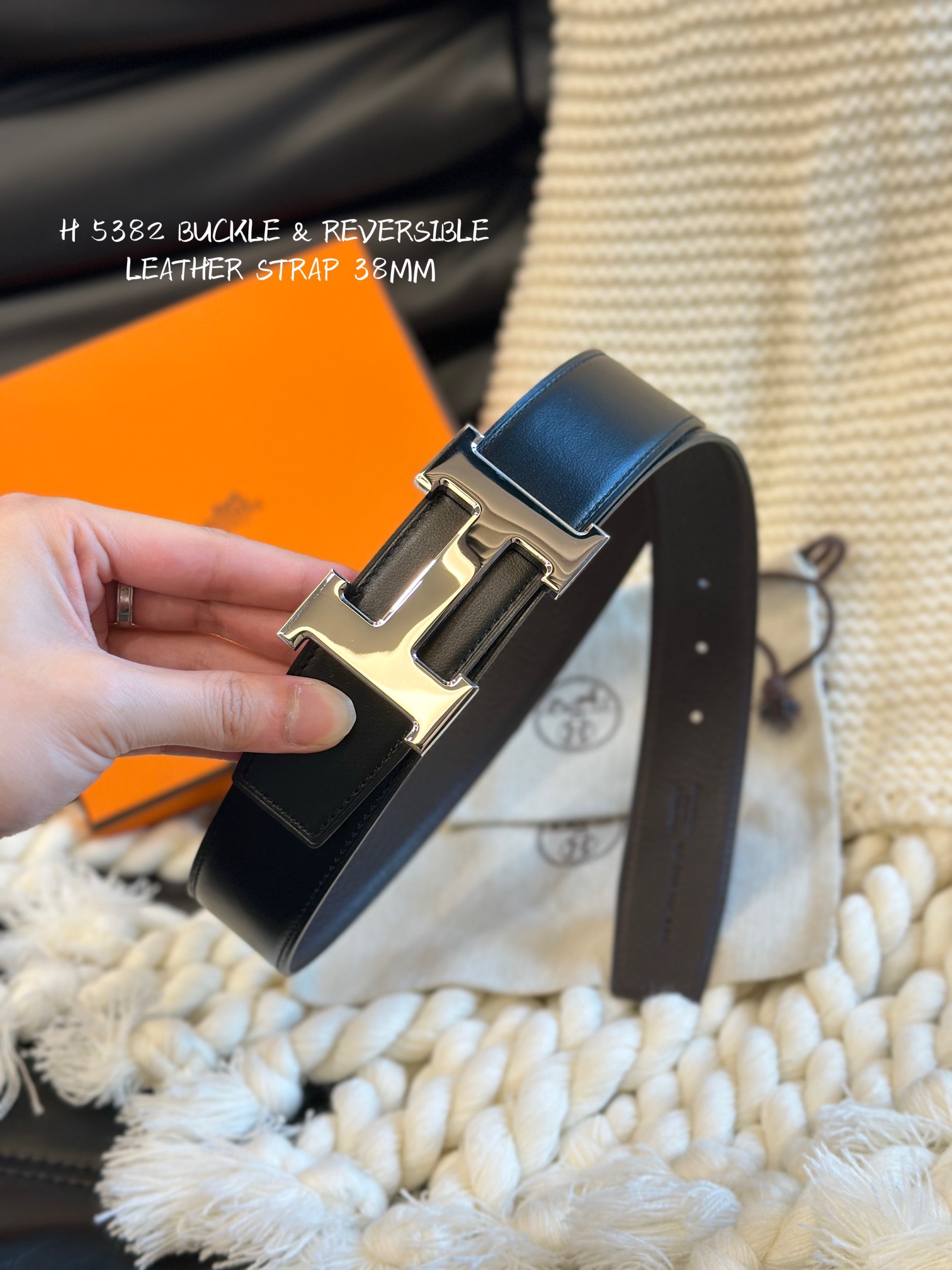 H 5382 BUCKLE & REVERSIBLE LEATHER STRAMM