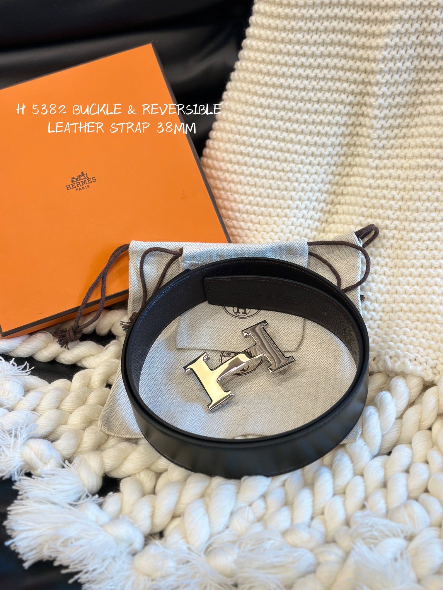 H 5382 BUCKLE & REVERSIBLE LEATHER STRAMM