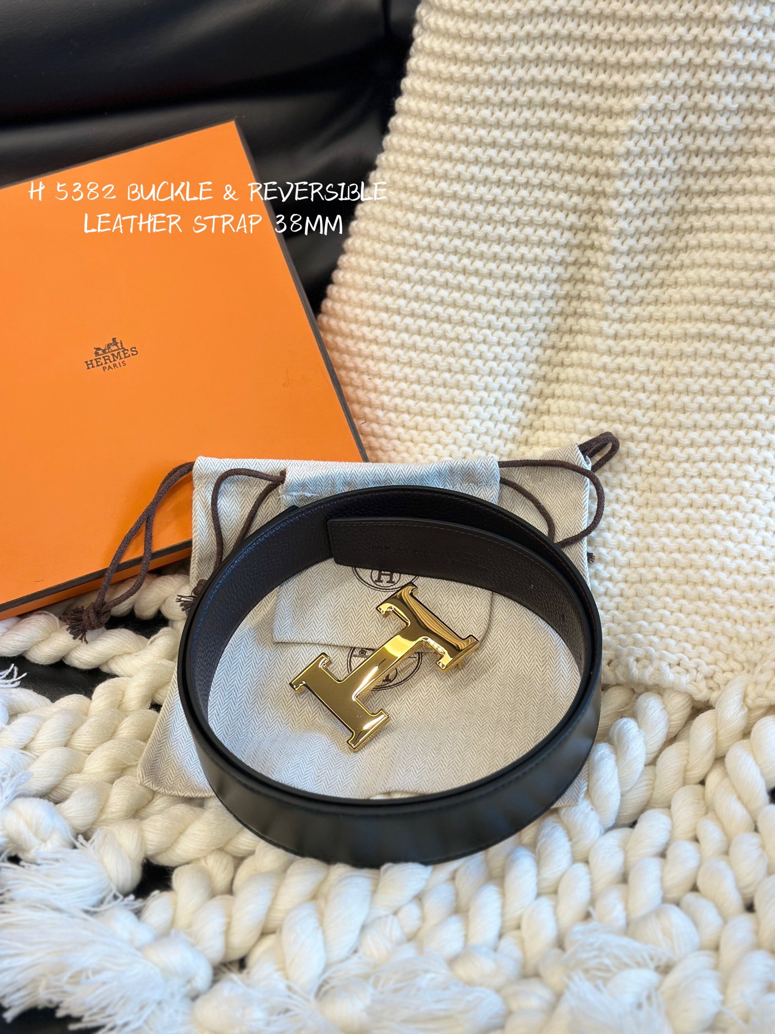 H 5382 BUCKLE & REVERSIBLE LEATHER STRAMM