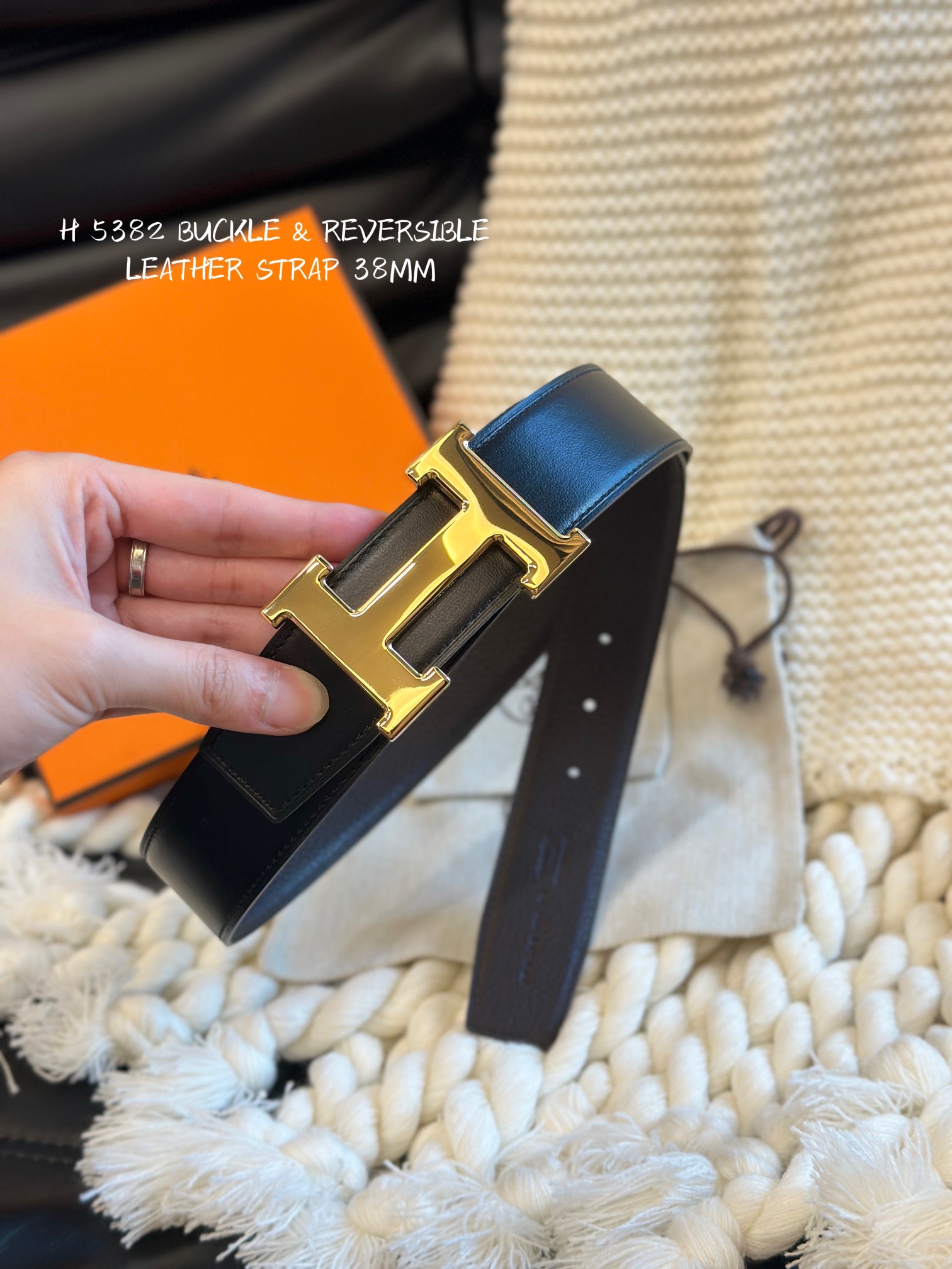 H 5382 BUCKLE & REVERSIBLE LEATHER STRAMM