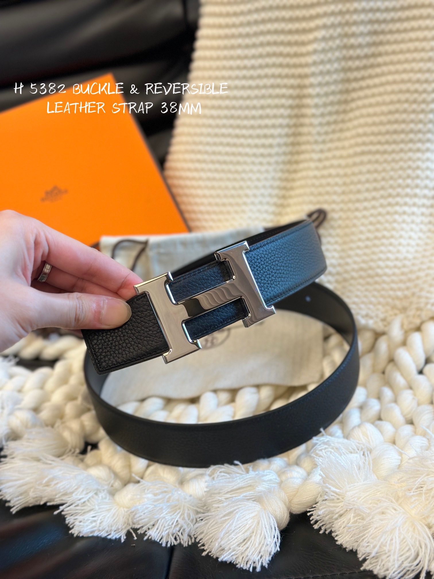 H 5382 BUCKLE & REVERSIBLE LEATHER STRAMM