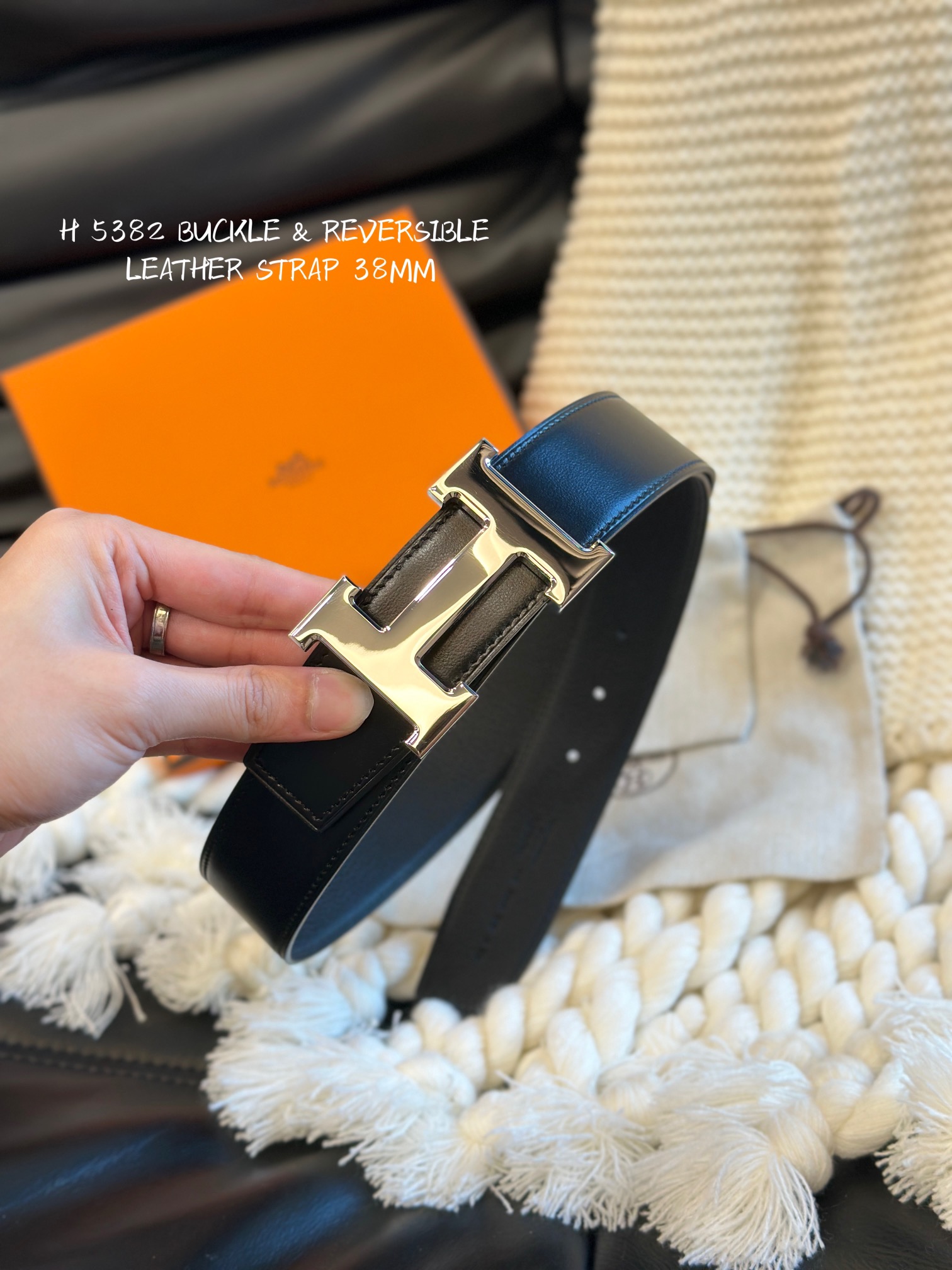 H 5382 BUCKLE & REVERSIBLE LEATHER STRAMM