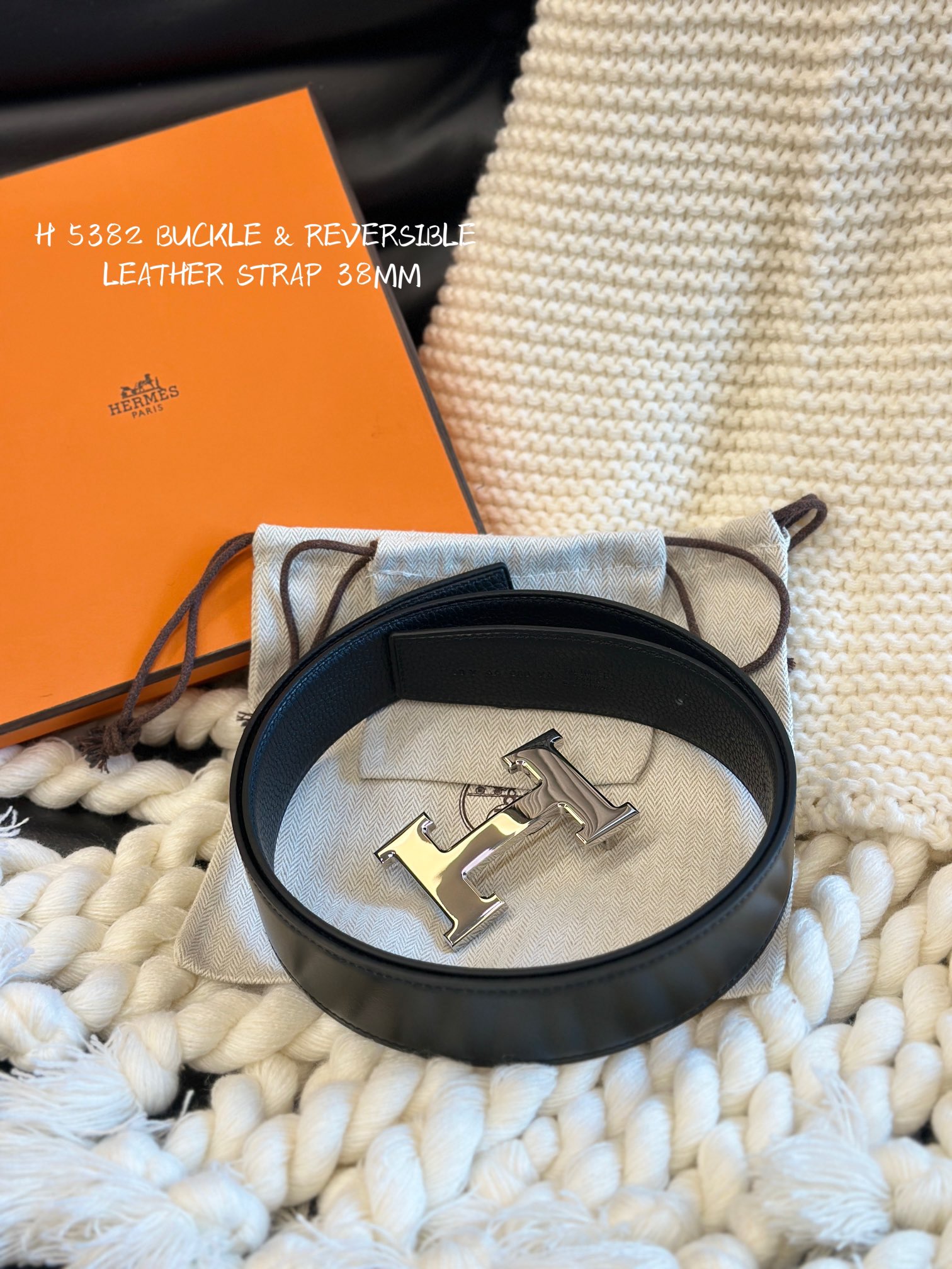 H 5382 BUCKLE & REVERSIBLE LEATHER STRAMM