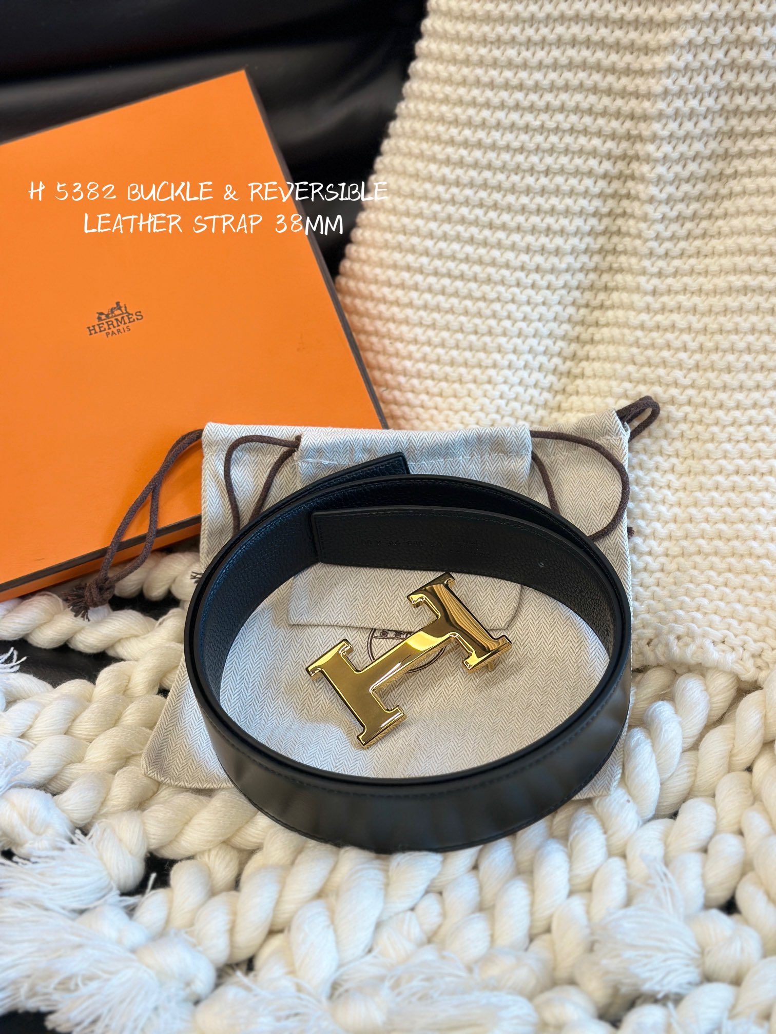 H 5382 BUCKLE & REVERSIBLE LEATHER STRAMM