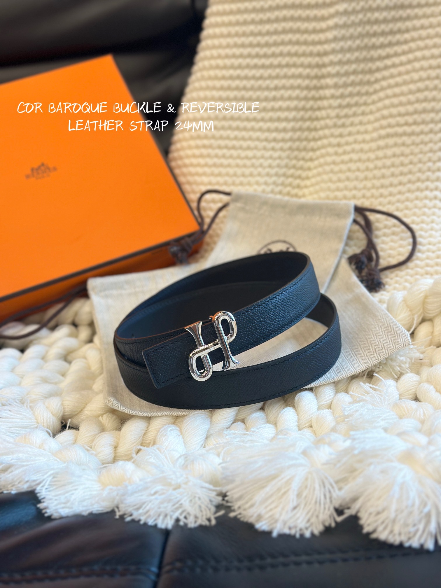 COR BAROQUE BUCKLE & REVERSIBLE LEATHER STRAMM