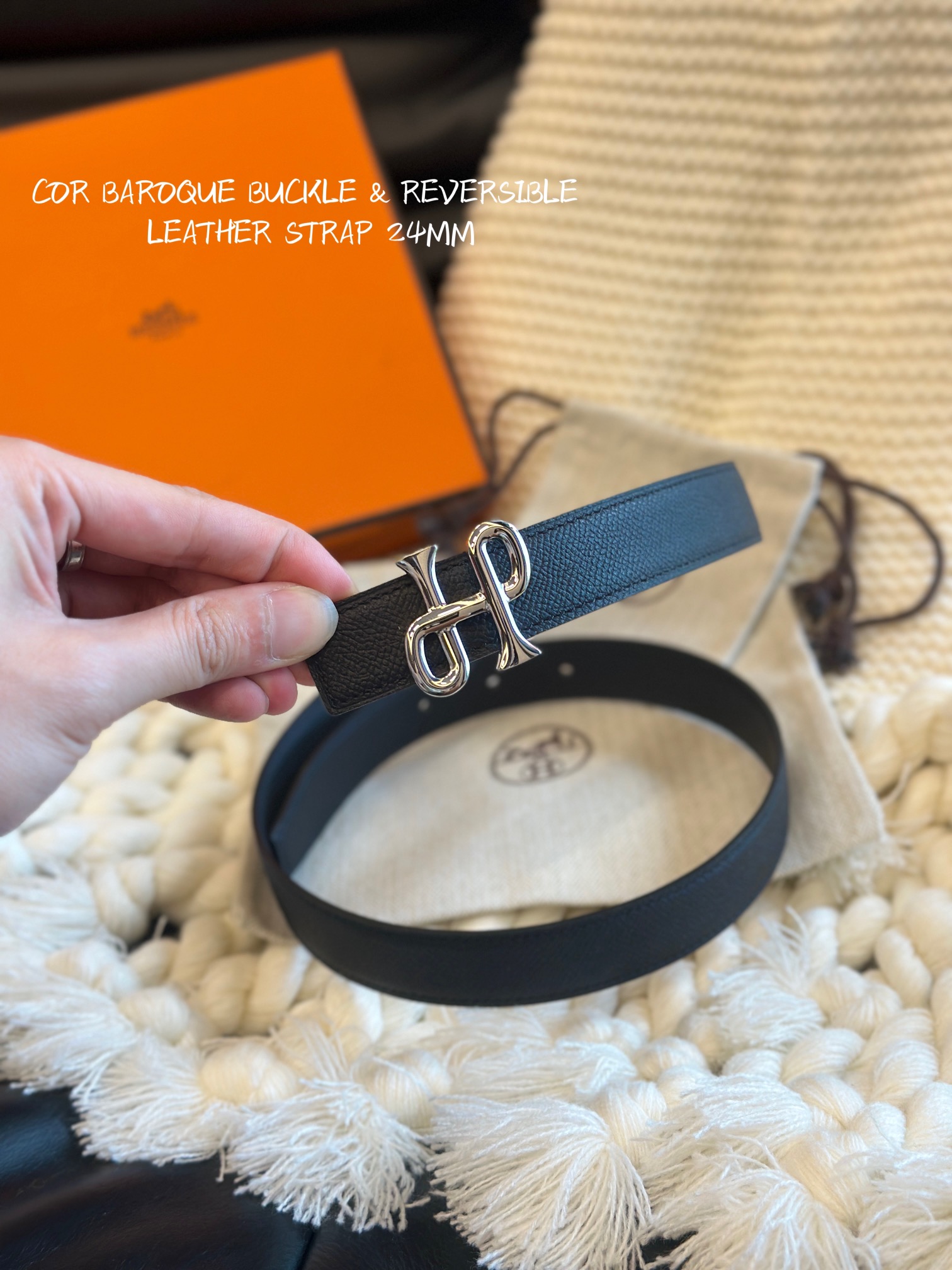 COR BAROQUE BUCKLE & REVERSIBLE LEATHER STRAMM