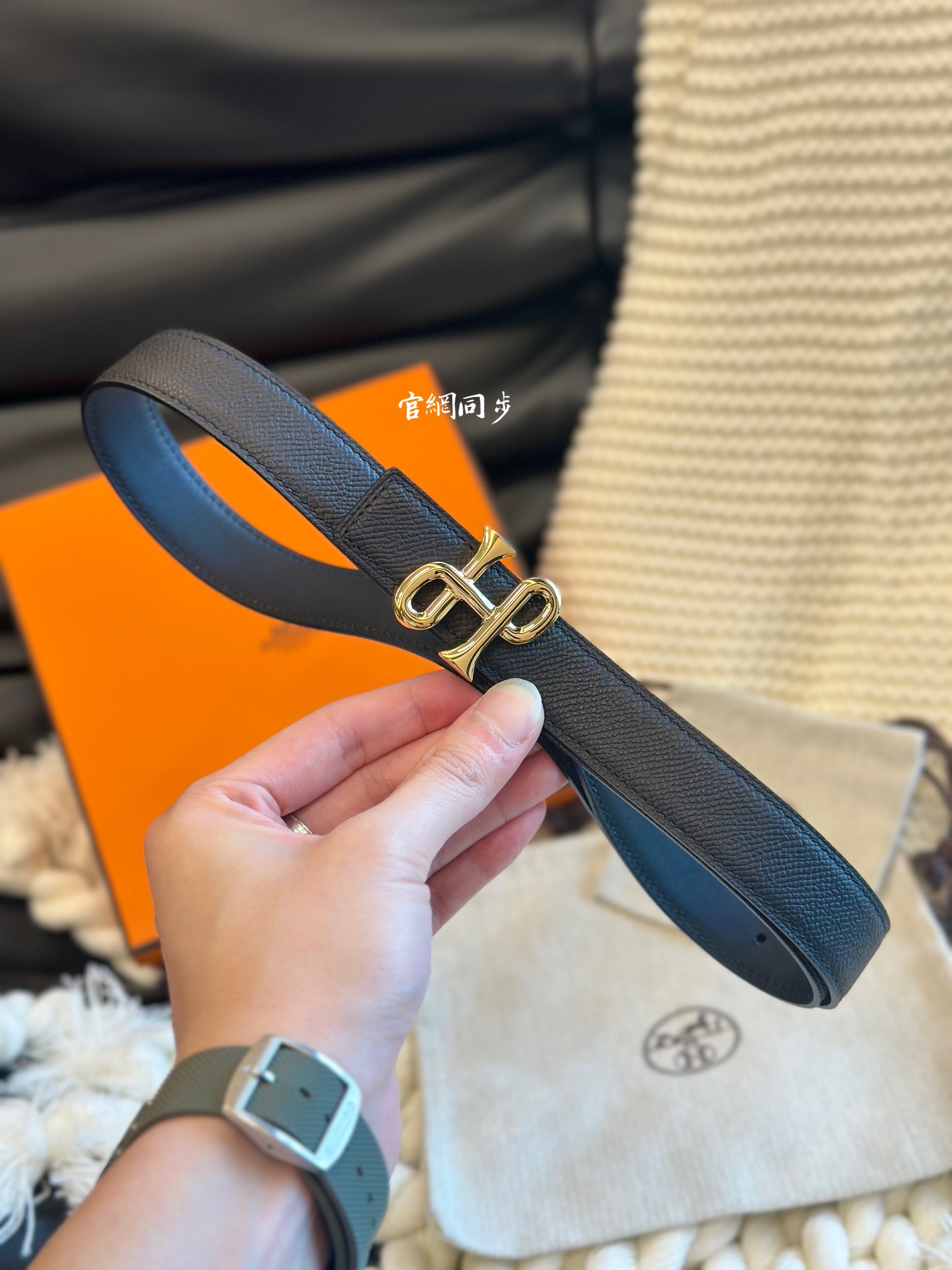 COR BAROQUE BUCKLE & REVERSIBLE LEATHER STRAMM
