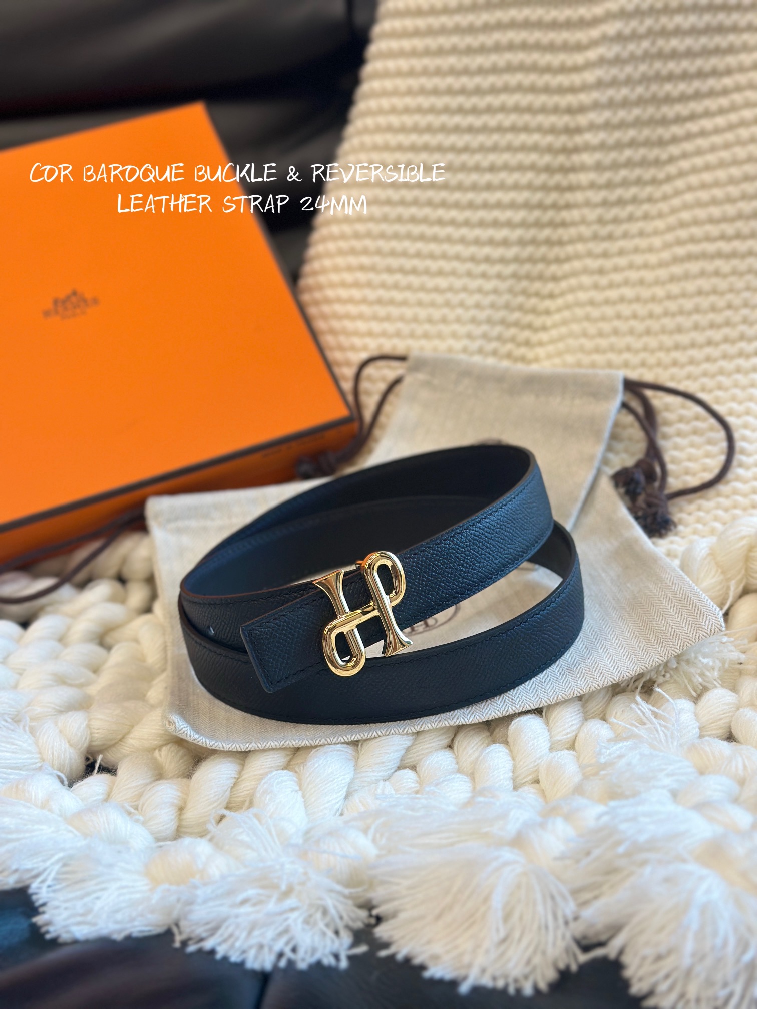 COR BAROQUE BUCKLE & REVERSIBLE LEATHER STRAMM