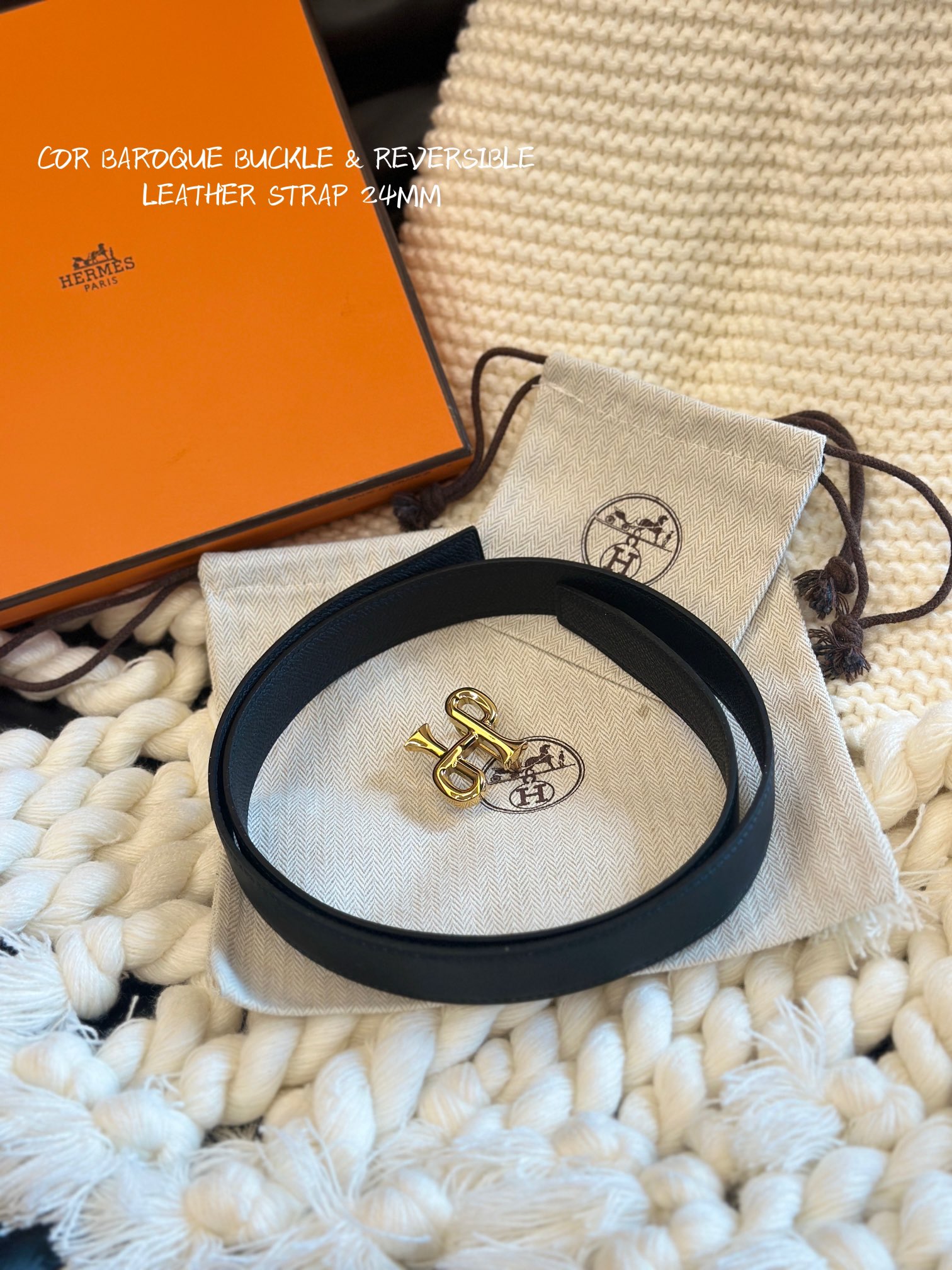 COR BAROQUE BUCKLE & REVERSIBLE LEATHER STRAMM
