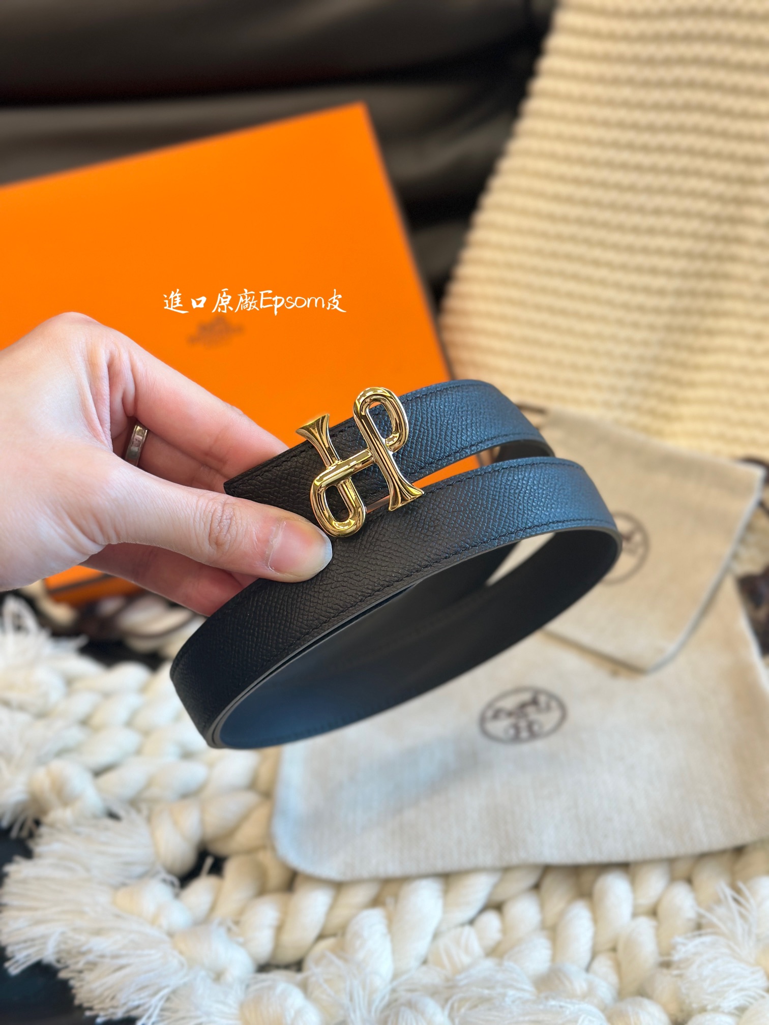 COR BAROQUE BUCKLE & REVERSIBLE LEATHER STRAMM