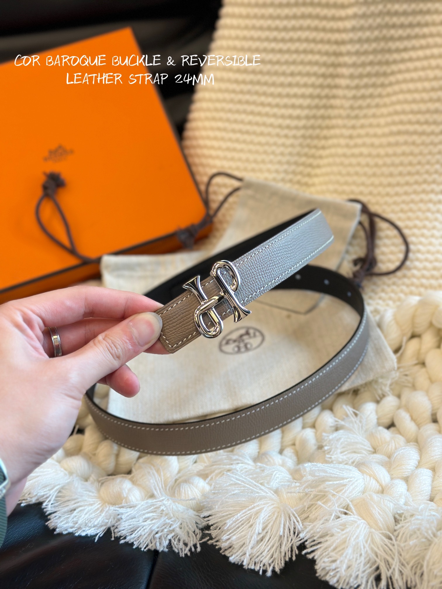COR BAROQUE BUCKLE & REVERSIBLE LEATHER STRAMM