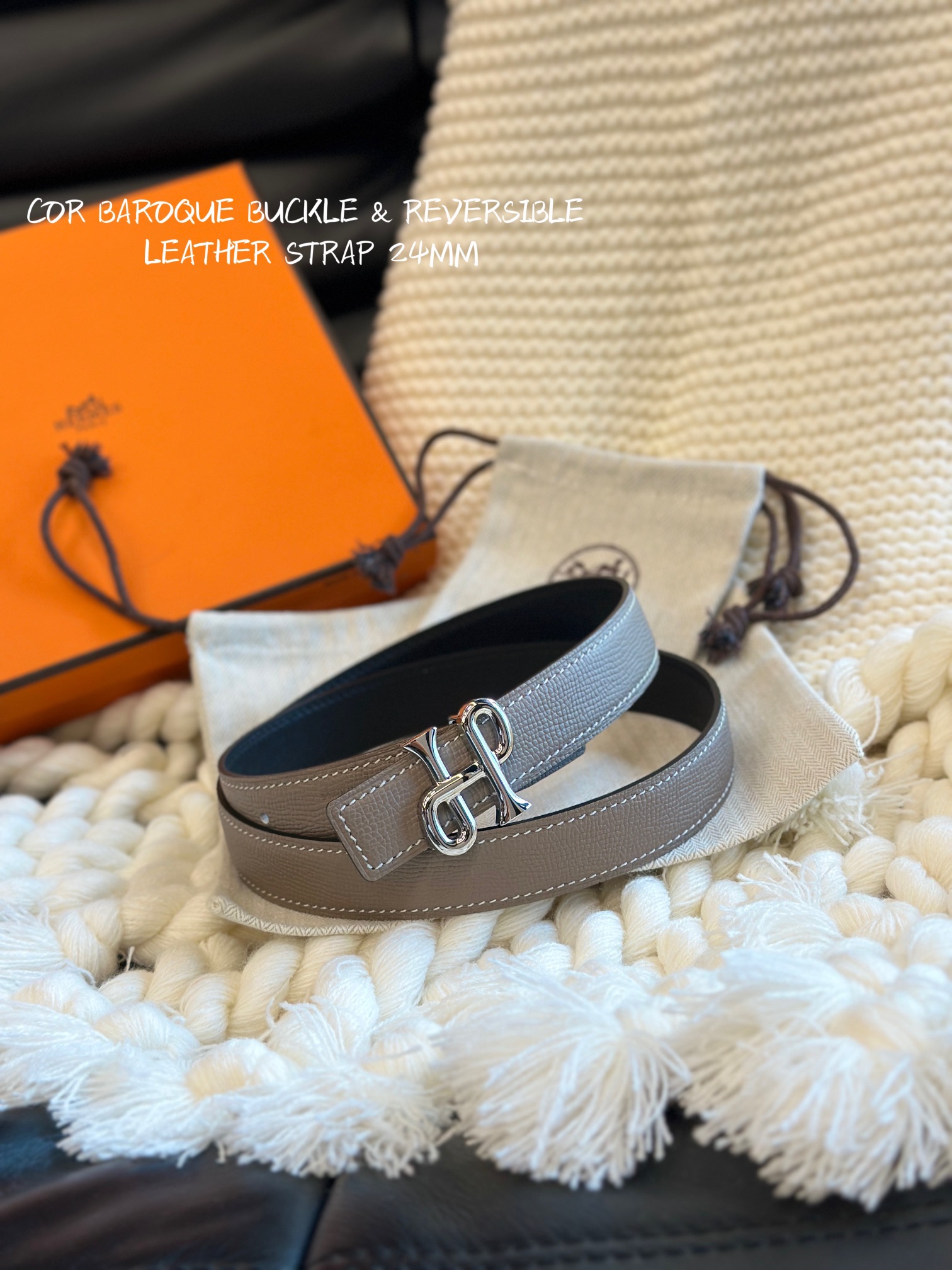COR BAROQUE BUCKLE & REVERSIBLE LEATHER STRAMM