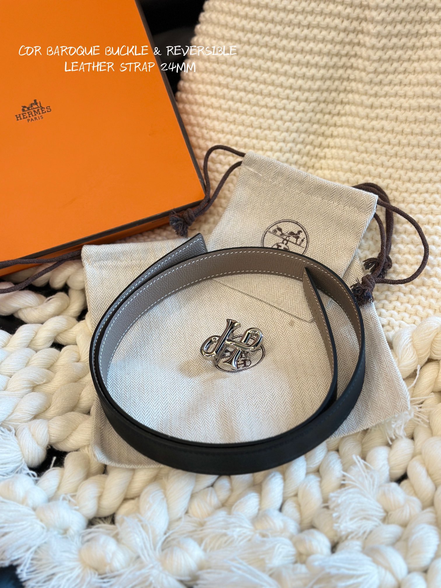 COR BAROQUE BUCKLE & REVERSIBLE LEATHER STRAMM