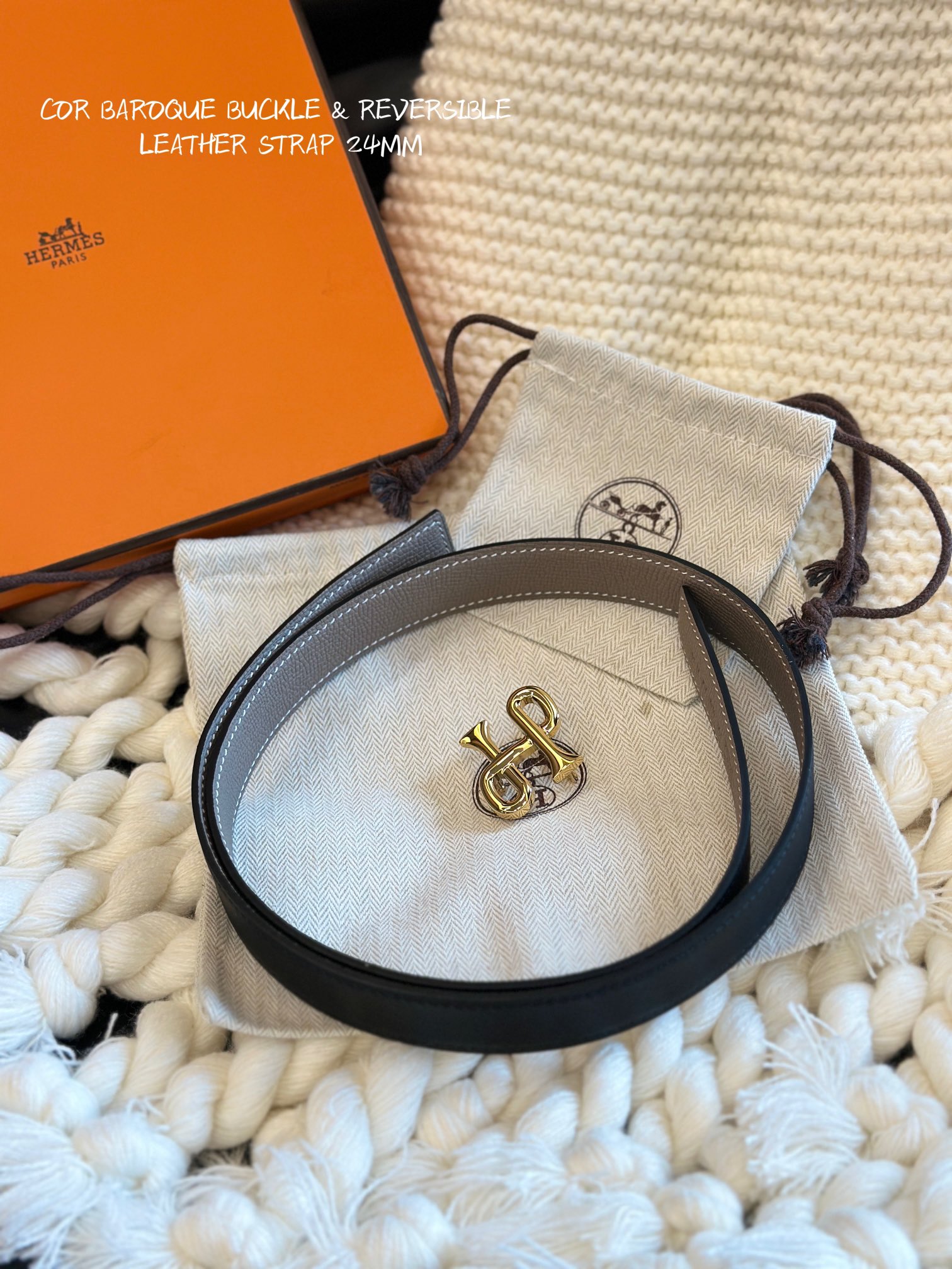 COR BAROQUE BUCKLE & REVERSIBLE LEATHER STRAMM