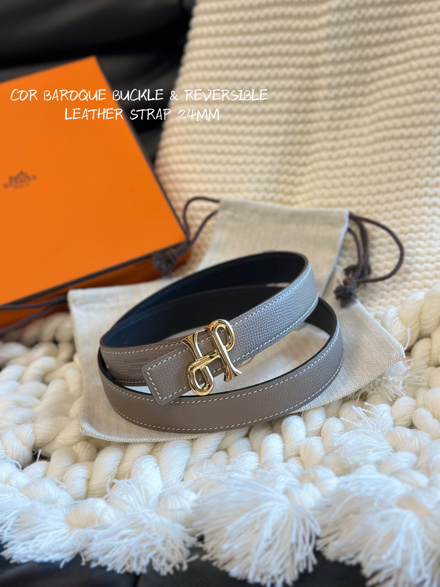 COR BAROQUE BUCKLE & REVERSIBLE LEATHER STRAMM
