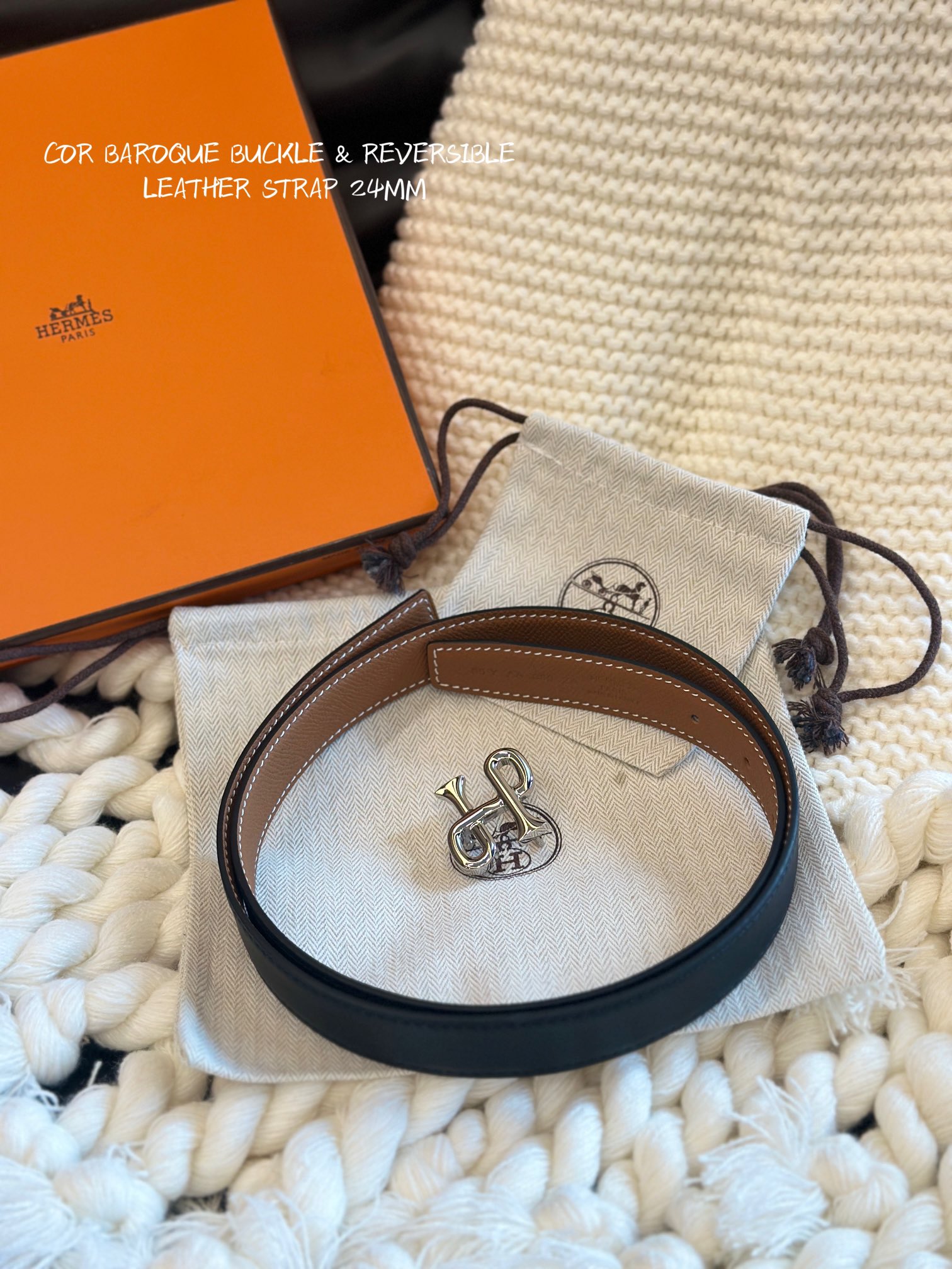 COR BAROQUE BUCKLE & REVERSIBLE LEATHER STRAMM