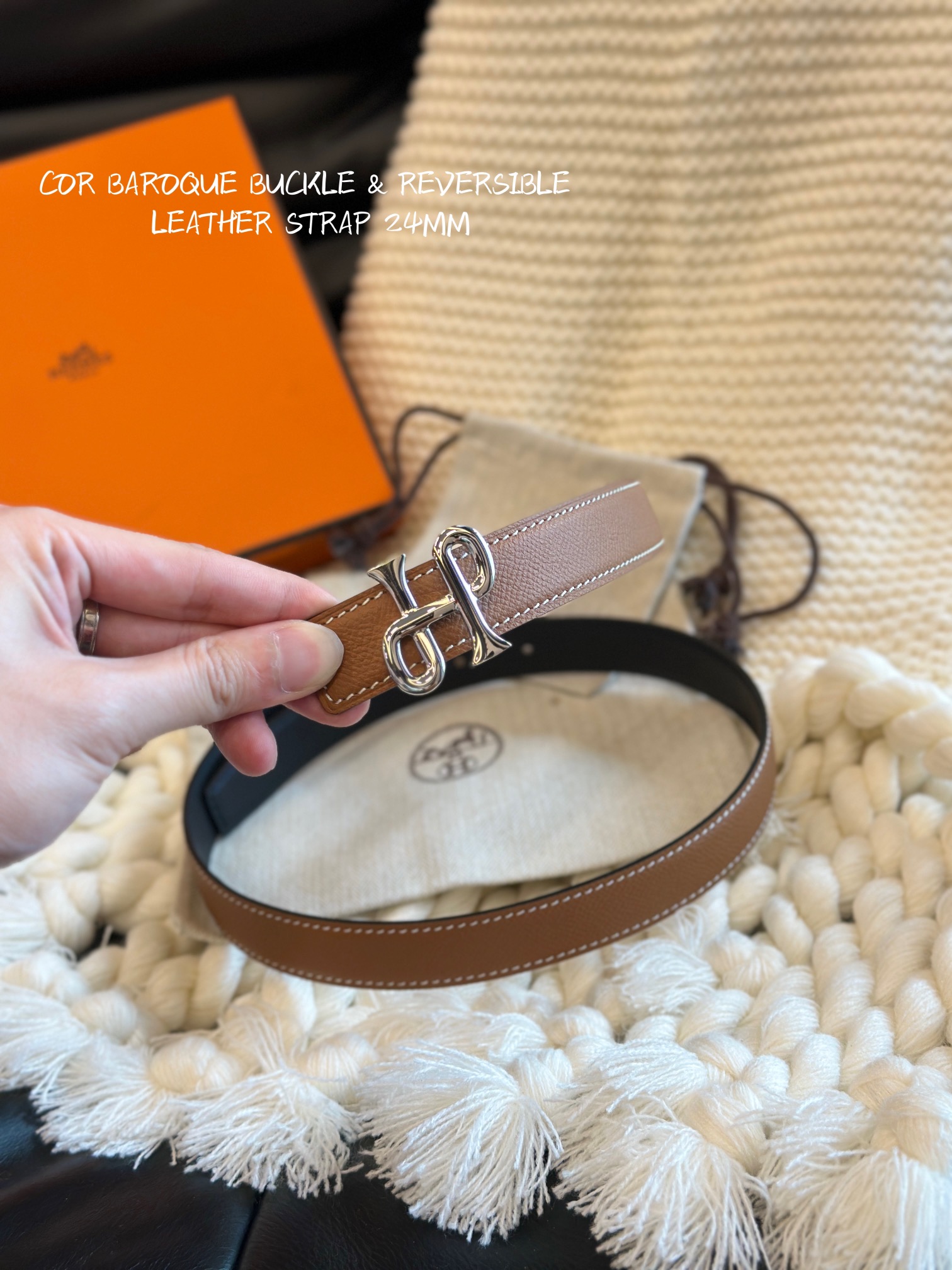 COR BAROQUE BUCKLE & REVERSIBLE LEATHER STRAMM