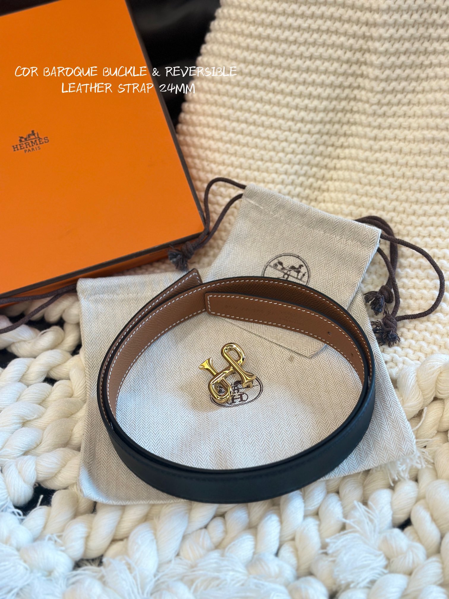 COR BAROQUE BUCKLE & REVERSIBLE LEATHER STRAMM