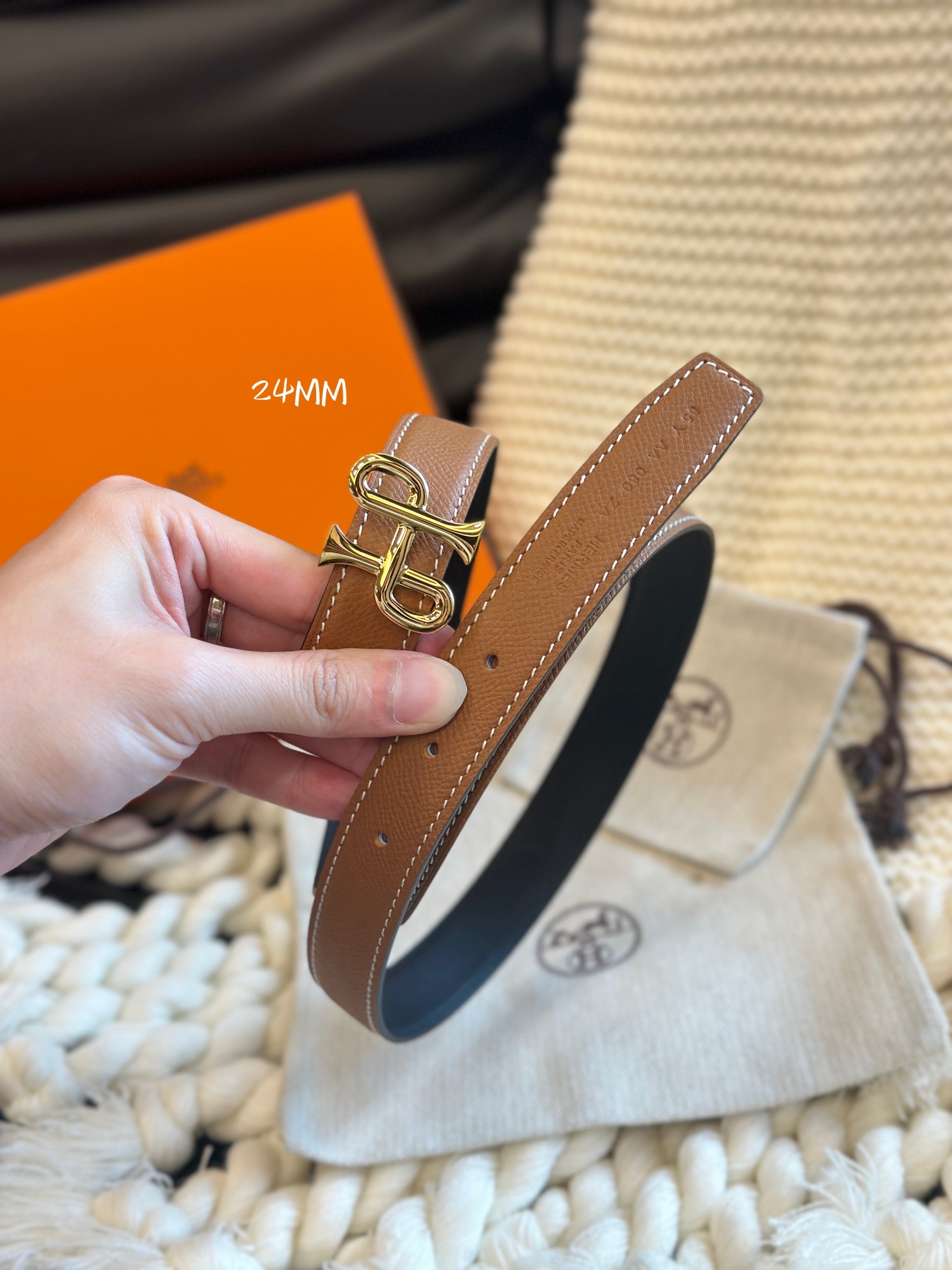 COR BAROQUE BUCKLE & REVERSIBLE LEATHER STRAMM