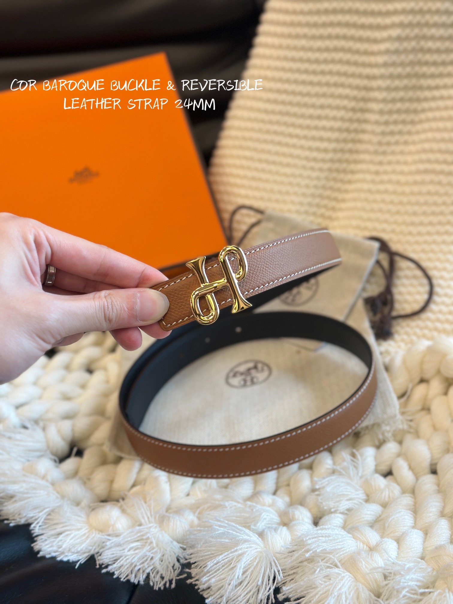 COR BAROQUE BUCKLE & REVERSIBLE LEATHER STRAMM