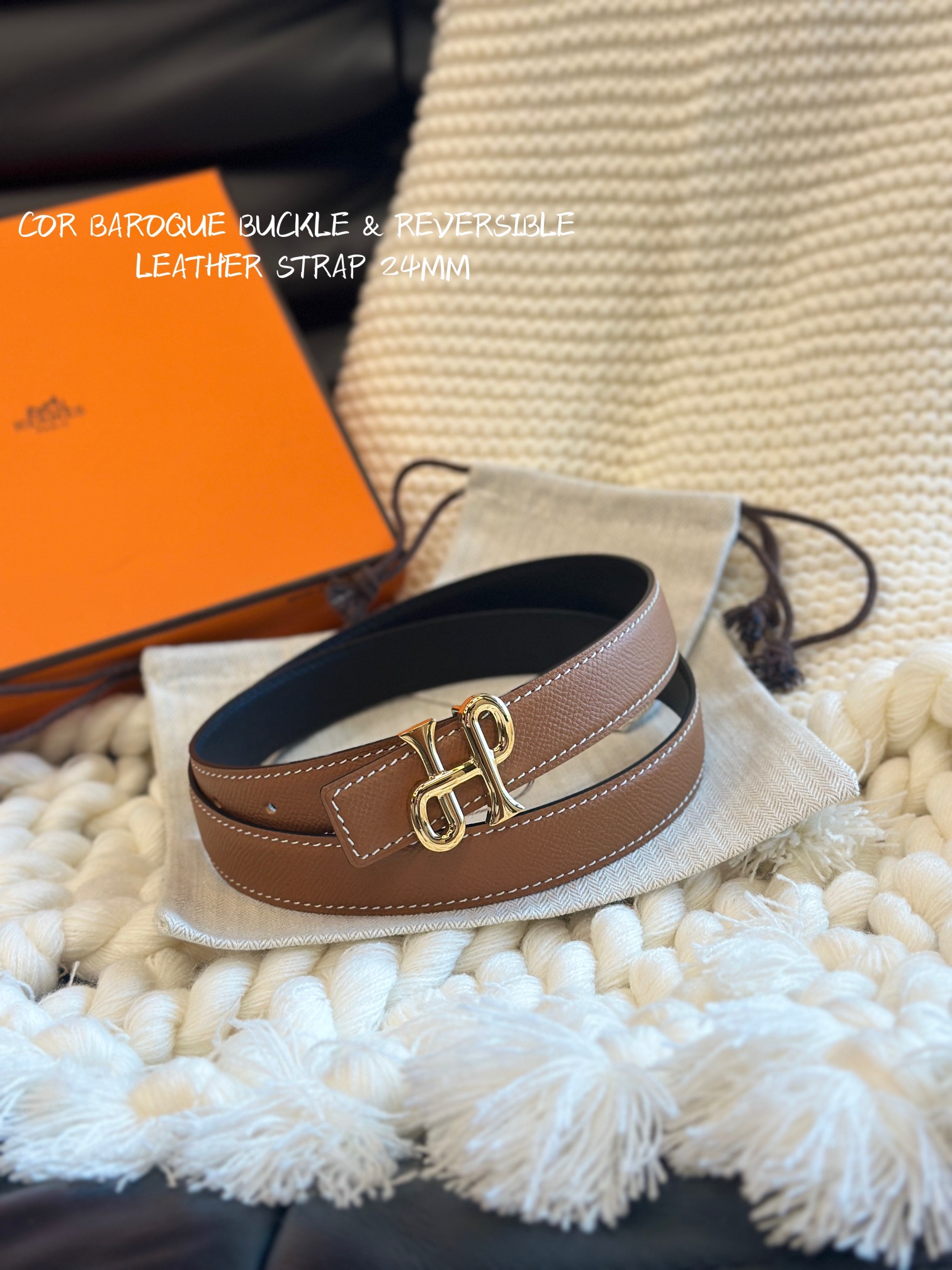 COR BAROQUE BUCKLE & REVERSIBLE LEATHER STRAMM